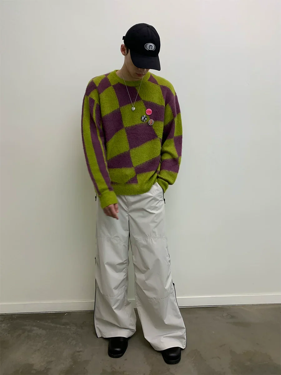 Diamond Striped Mohair Sweater