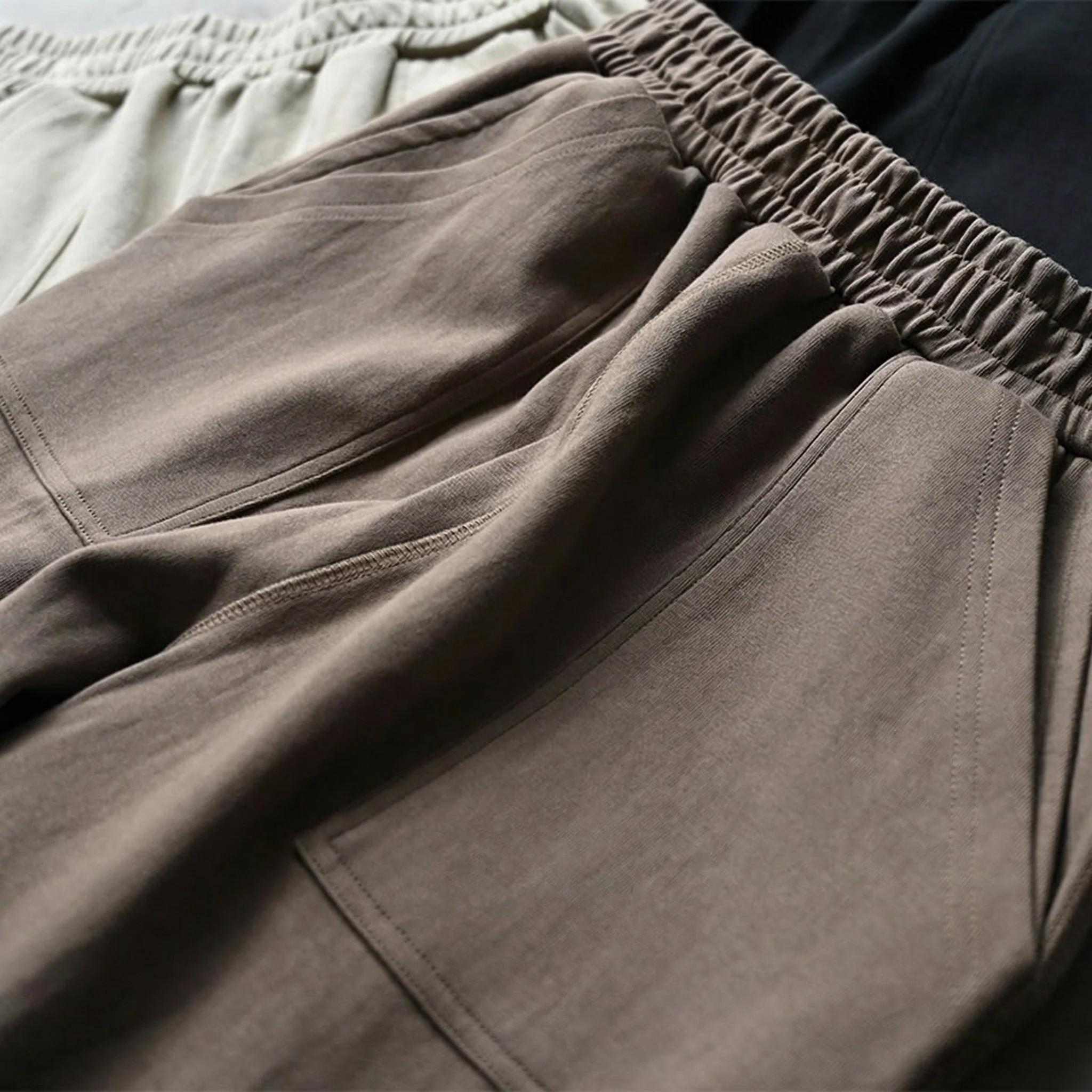 Distressed Earth-Tone Straight Sweatpants - Image 8