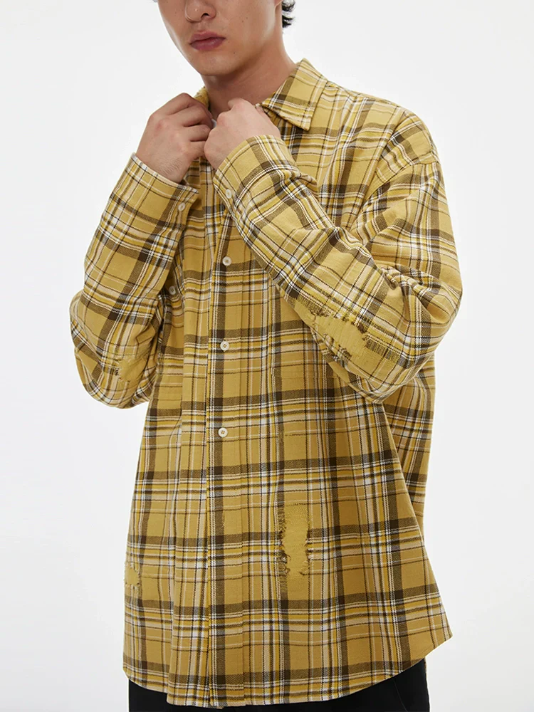 Distressed Plaid Patch Pocket Shirt - Image 4