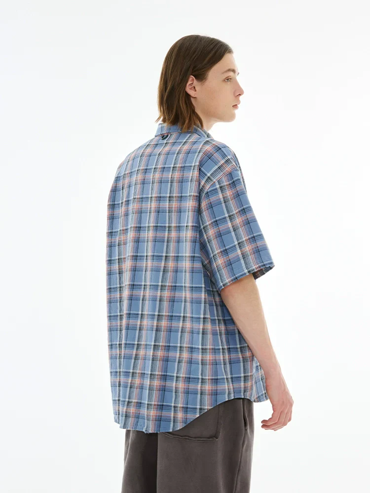 Distressed Plaid Short-Sleeve Shirt - Image 2