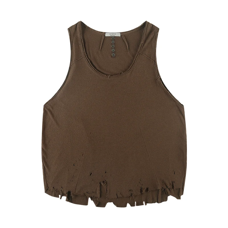 Distressed Raw-Edge Tank - Image 7