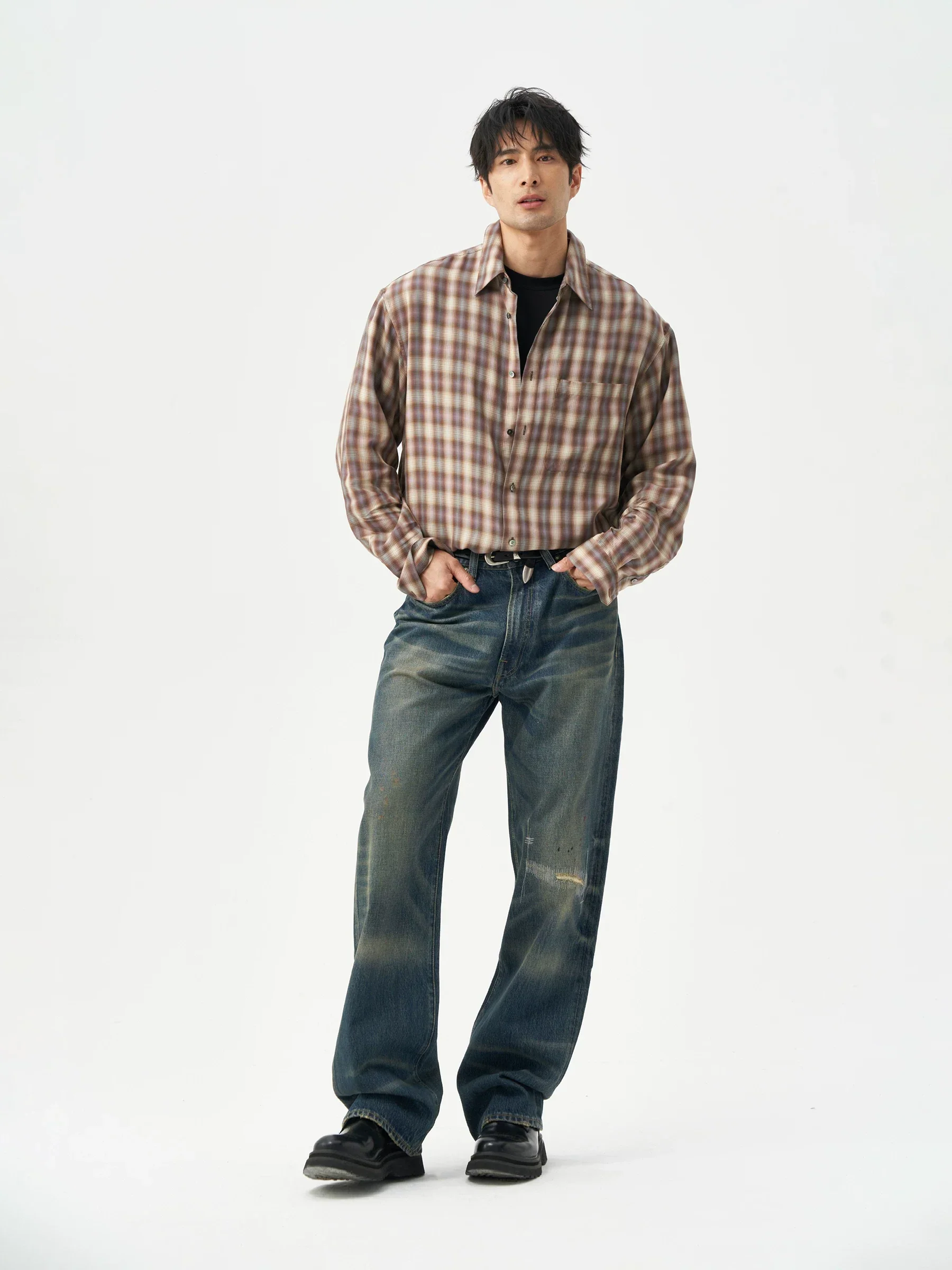 Distressed Straight Jeans - Image 2