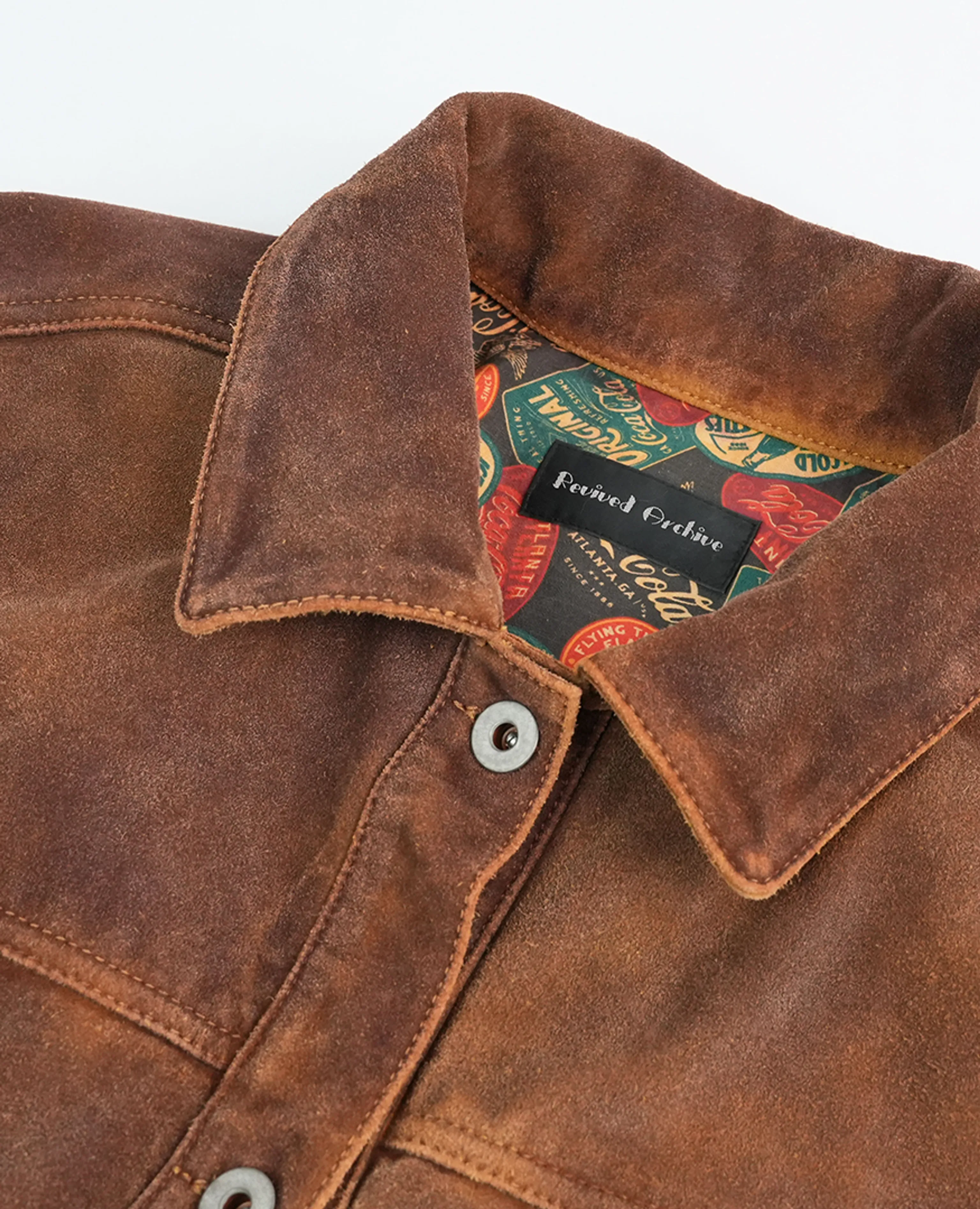Distressed Suede Trucker Jacket - Image 6