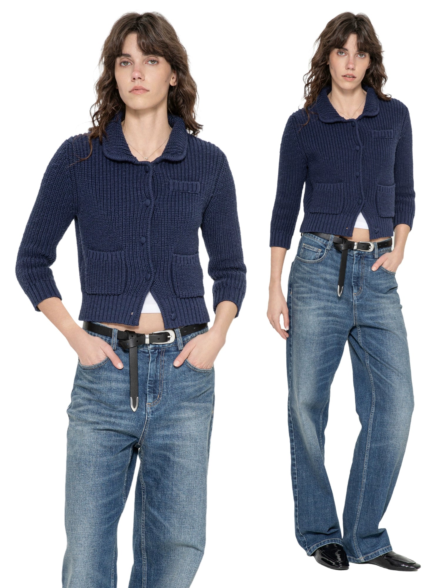 Doll-Collar Knit Cardigan - Image 5