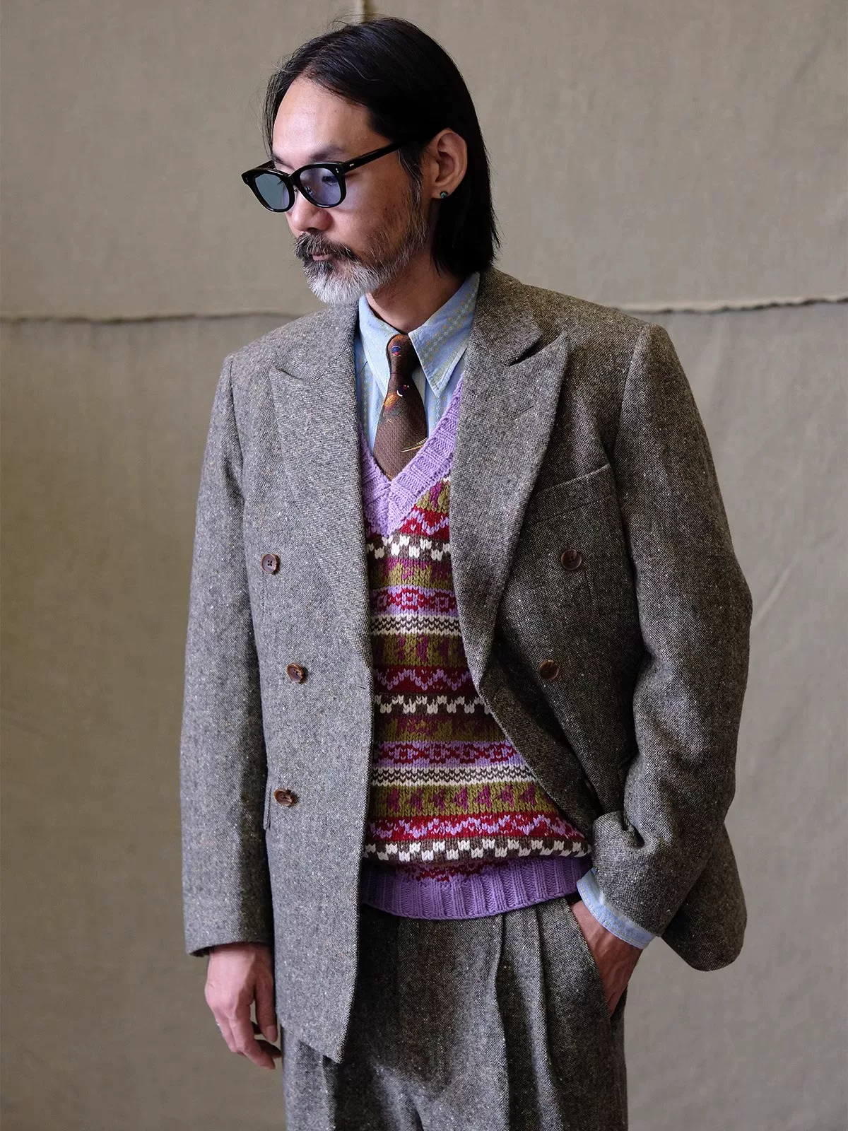 Donegal Tweed Double-Breasted Jacket - Image 2
