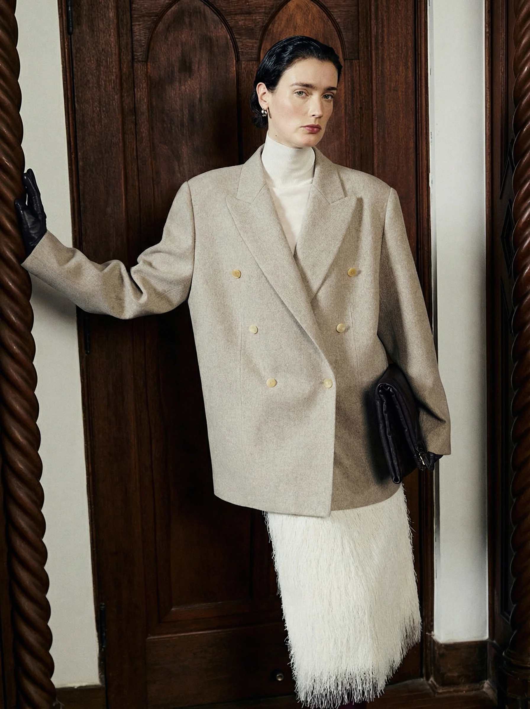 Double-Breasted Cashmere Blazer - Image 3