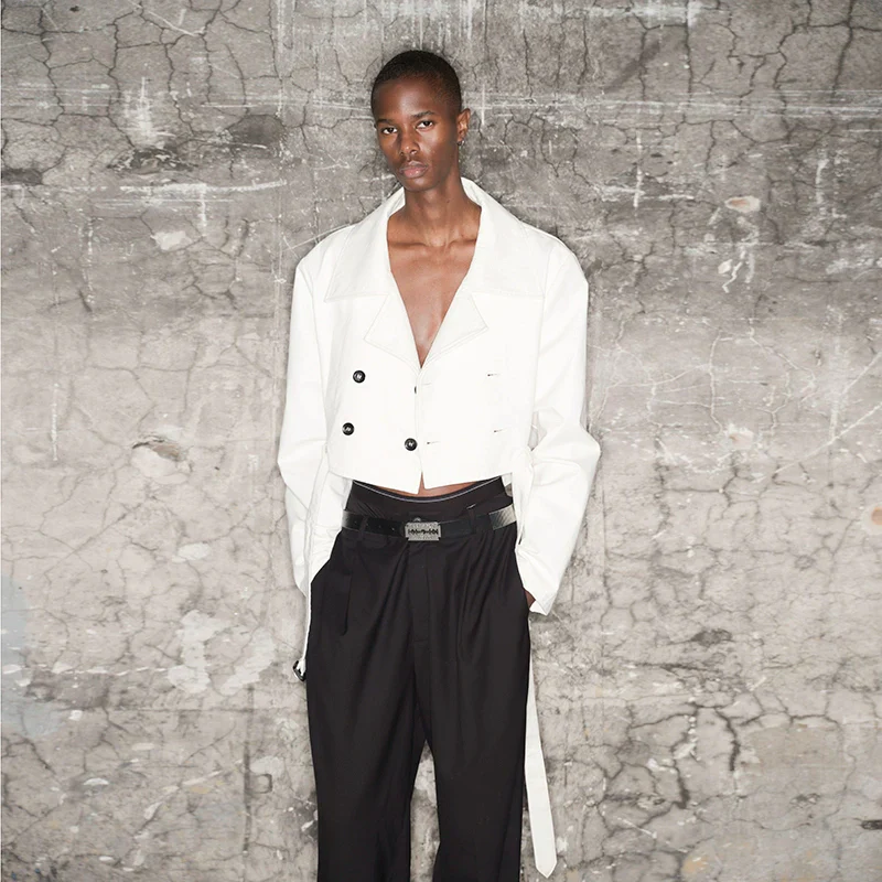 Double-Breasted Cropped Jacket