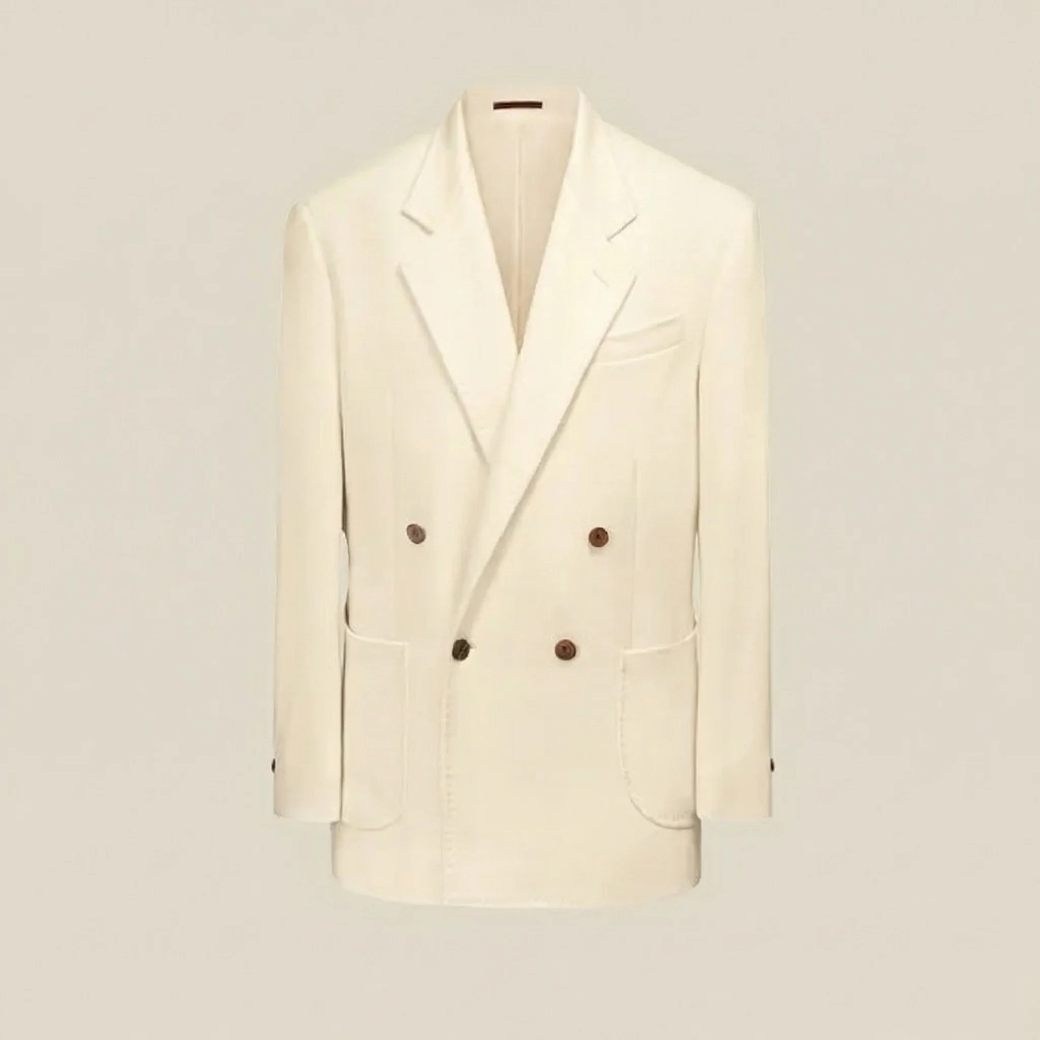 Double-Breasted Herringbone Suit - Image 14