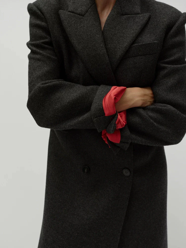 Double-Breasted Long Coat - Image 6