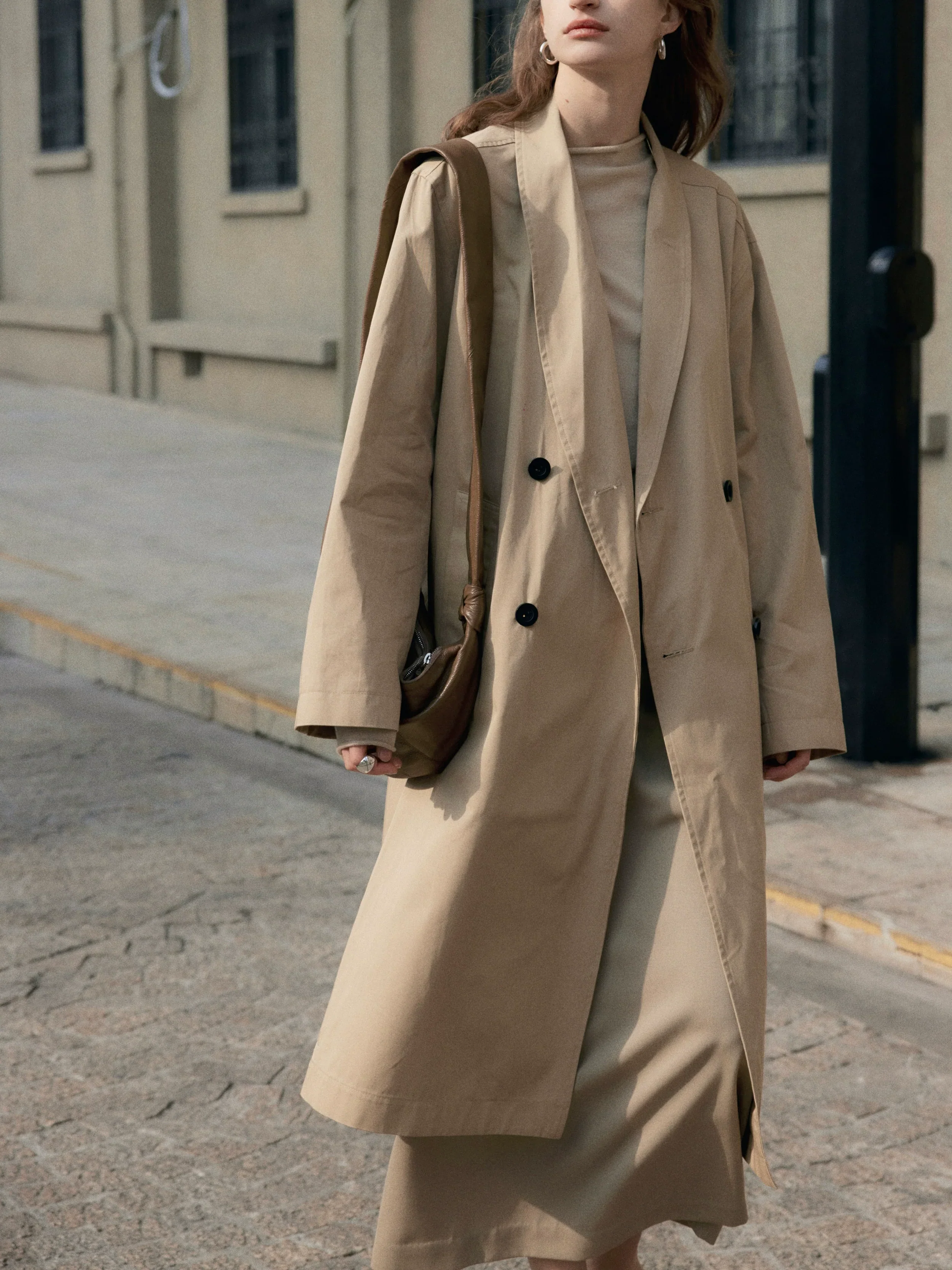 Double-Breasted Long Coat - Image 4