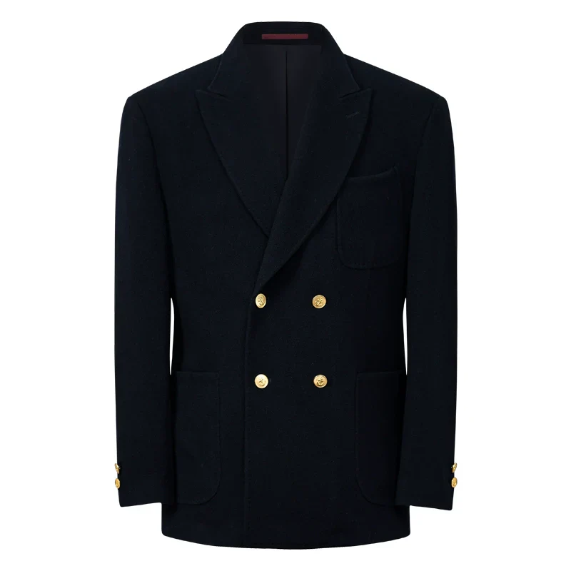 Double-Breasted Navy Blazer