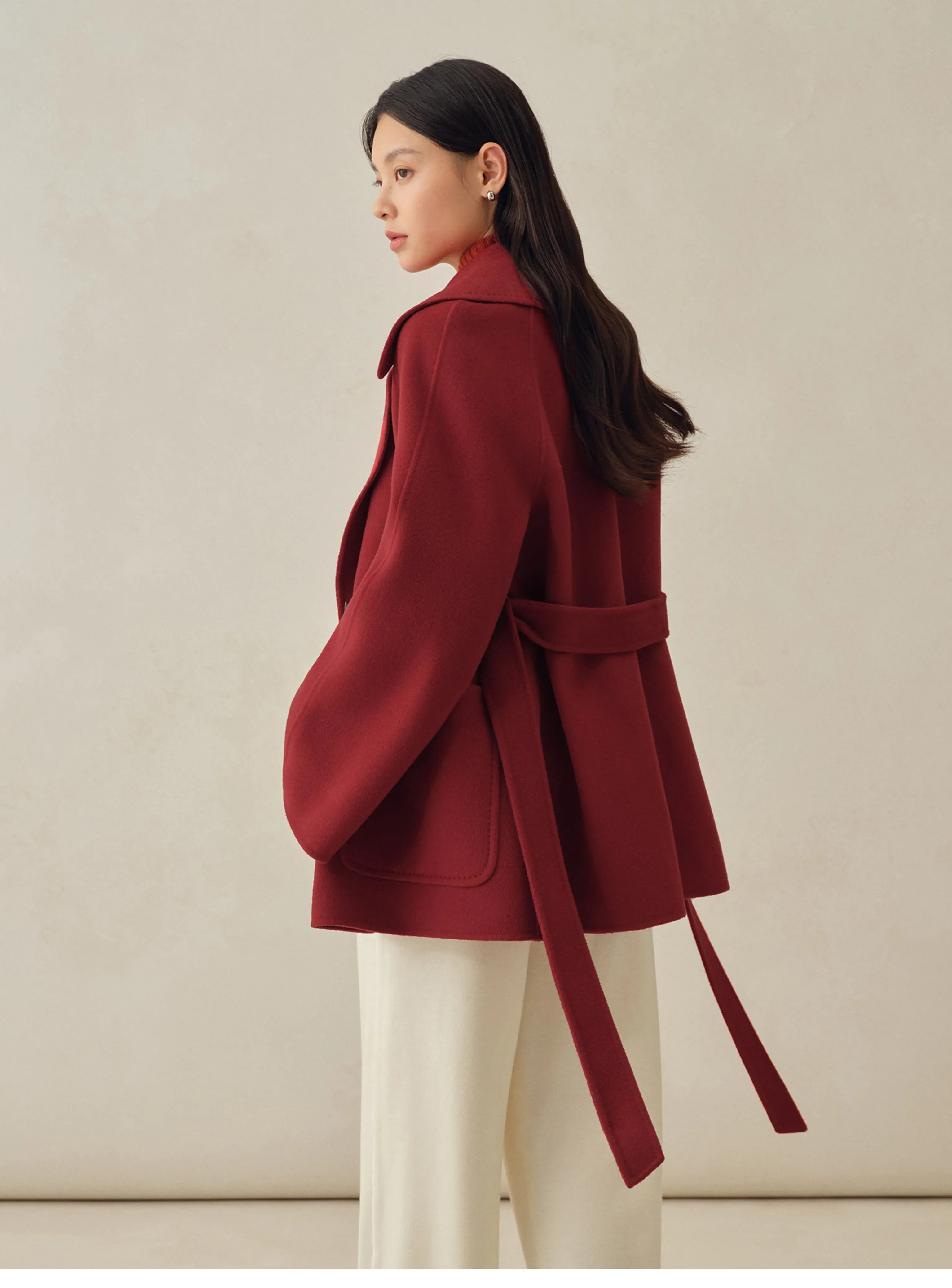 Double-Breasted Notch-Lapel Cashmere Coat - Image 4