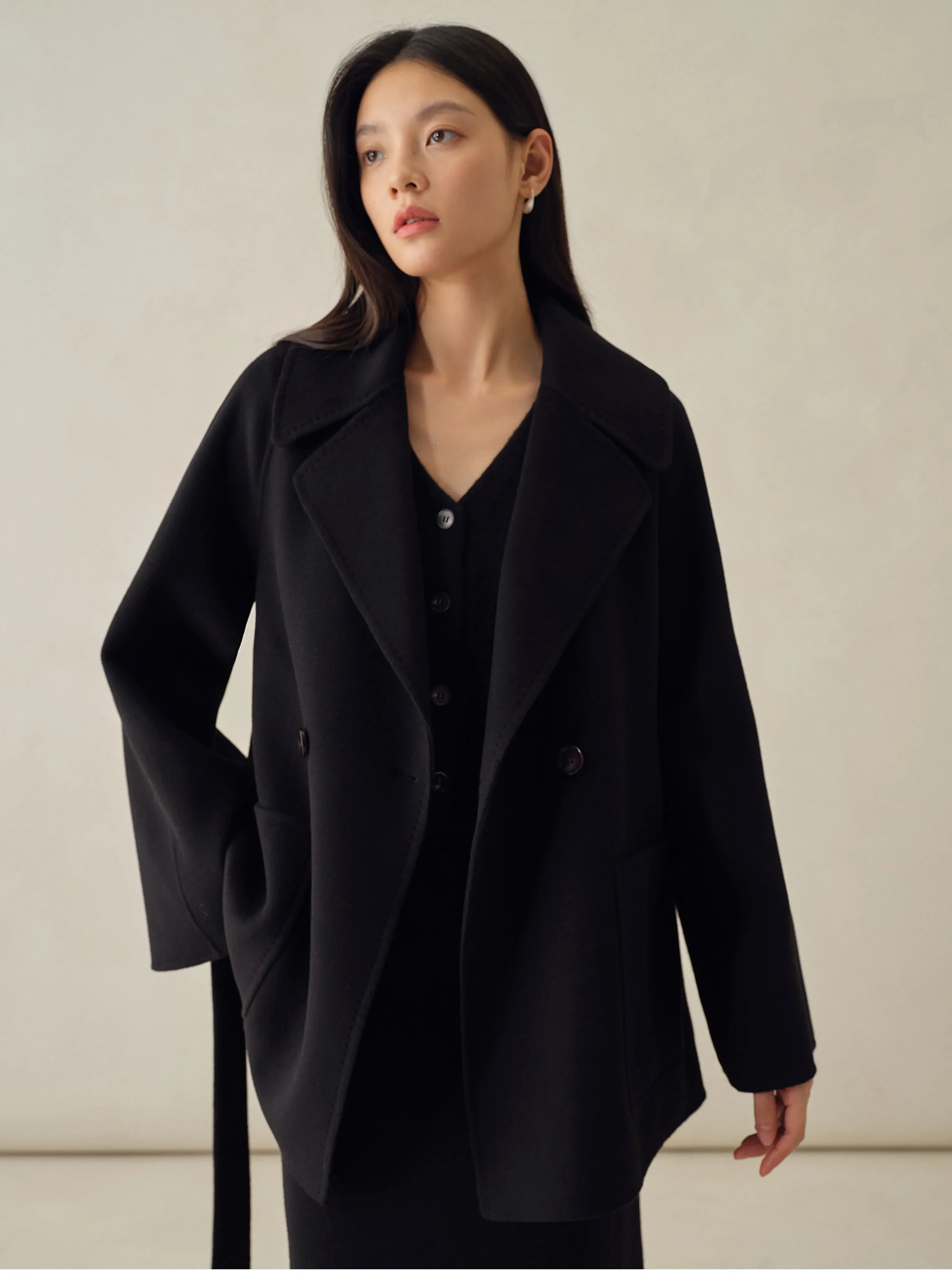 Double-Breasted Notch-Lapel Cashmere Coat - Image 5