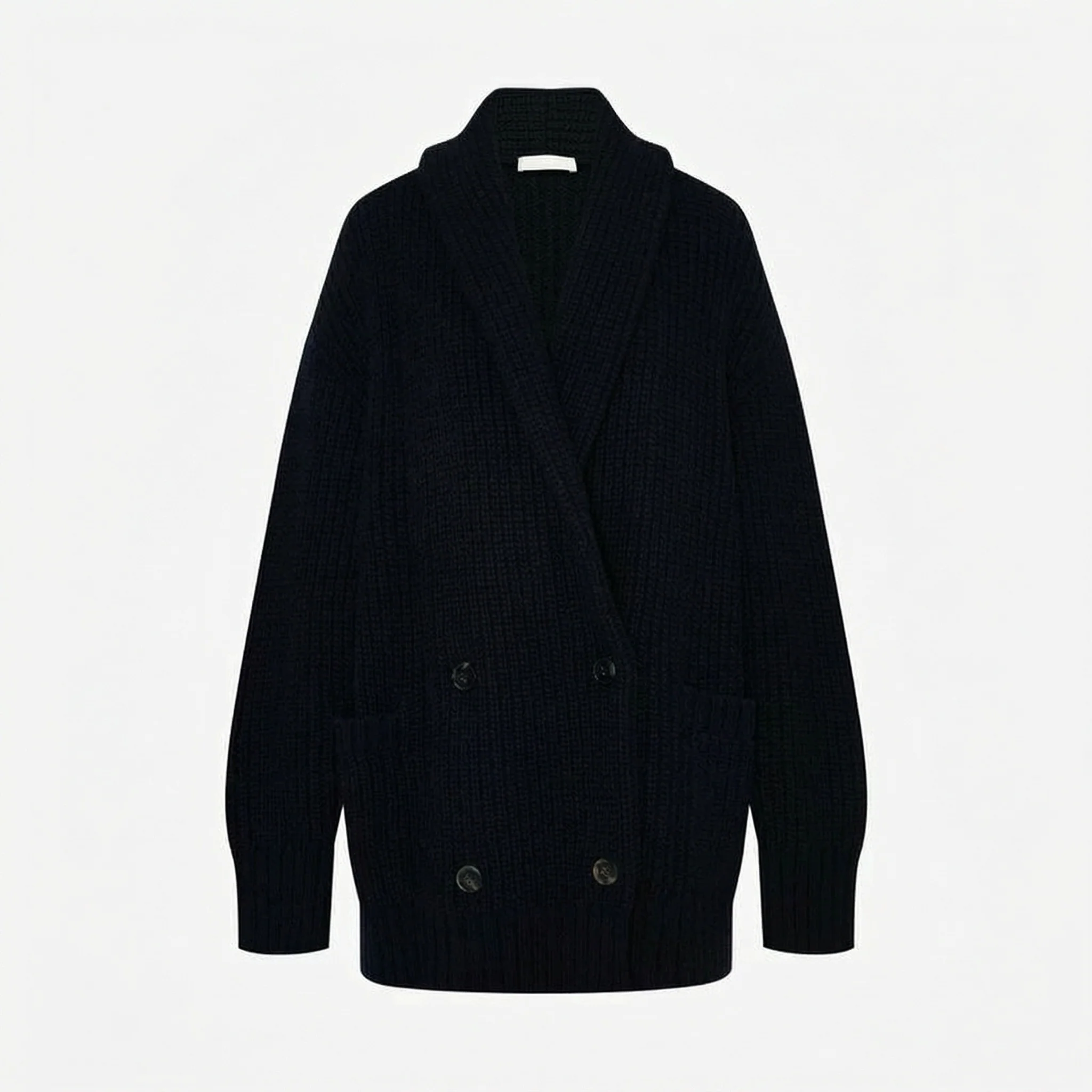 Double-Breasted Shawl Cardigan - Image 6