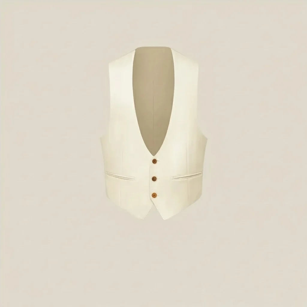 Double-Breasted Shawl-Collar Vest - Image 4