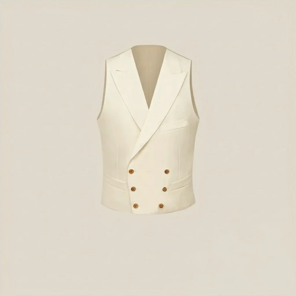 Double-Breasted Shawl-Collar Vest - Image 5
