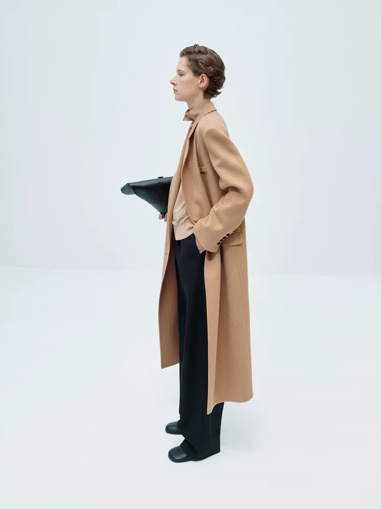 Double-Breasted Wool Coat - Image 2