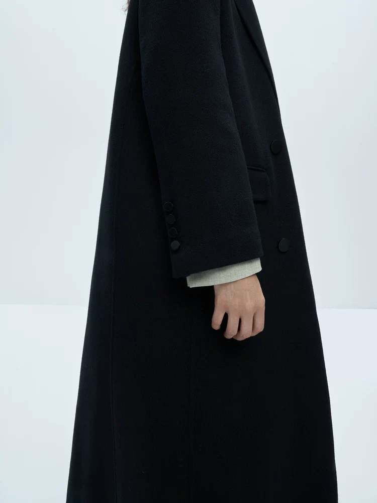 Double-Breasted Wool Coat - Image 4