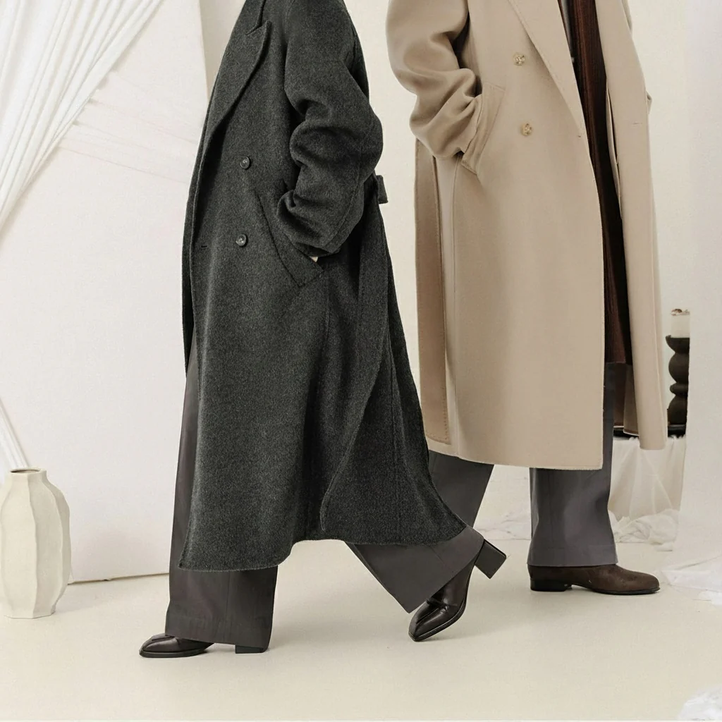 Double-Breasted Wool Overcoat - Image 4