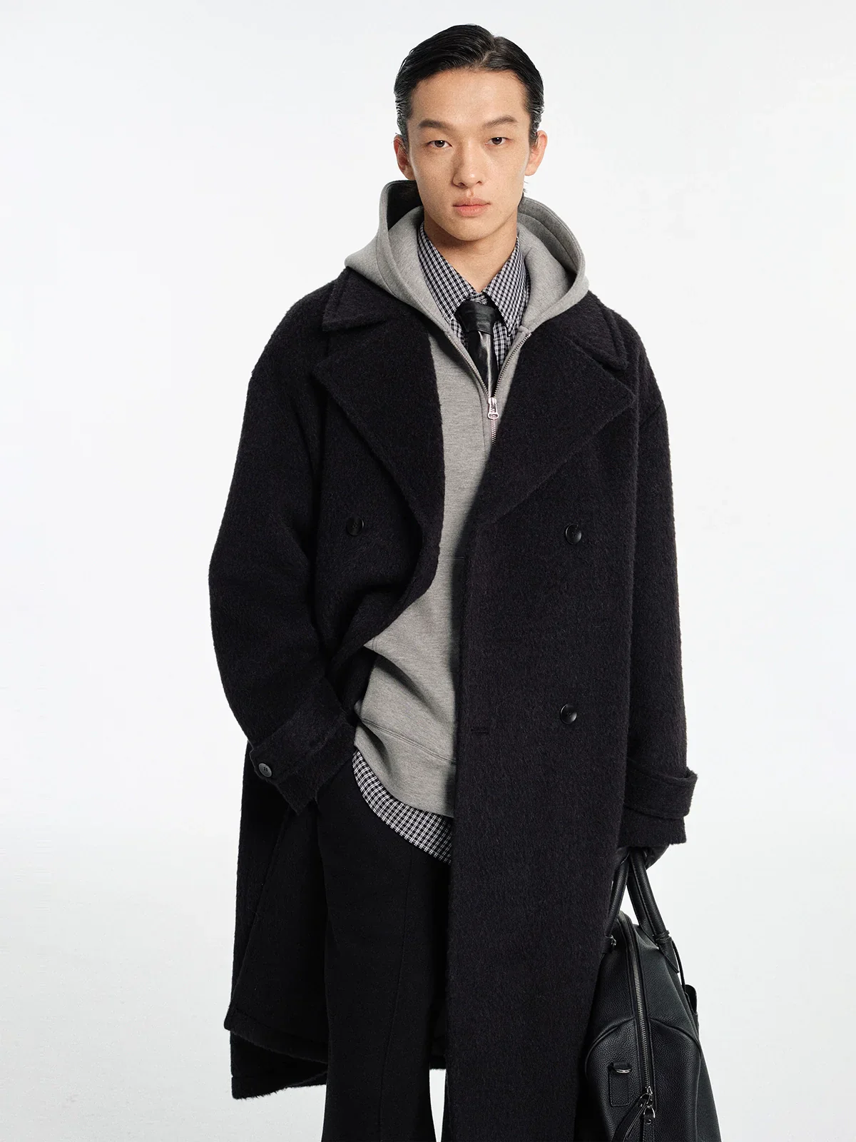 Double-Breasted Wool Overcoat - Image 4