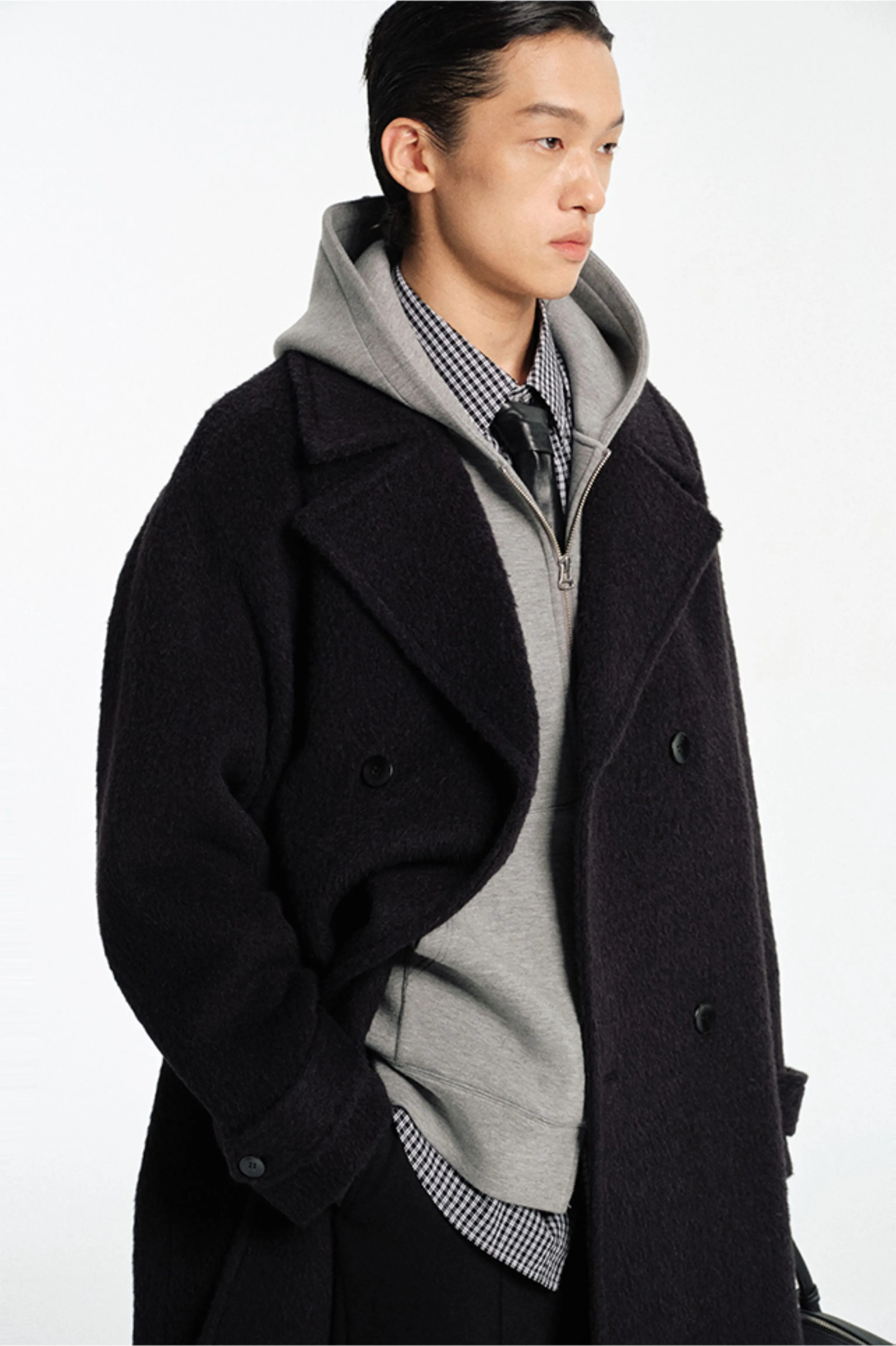 Double-Breasted Wool Overcoat - Image 9