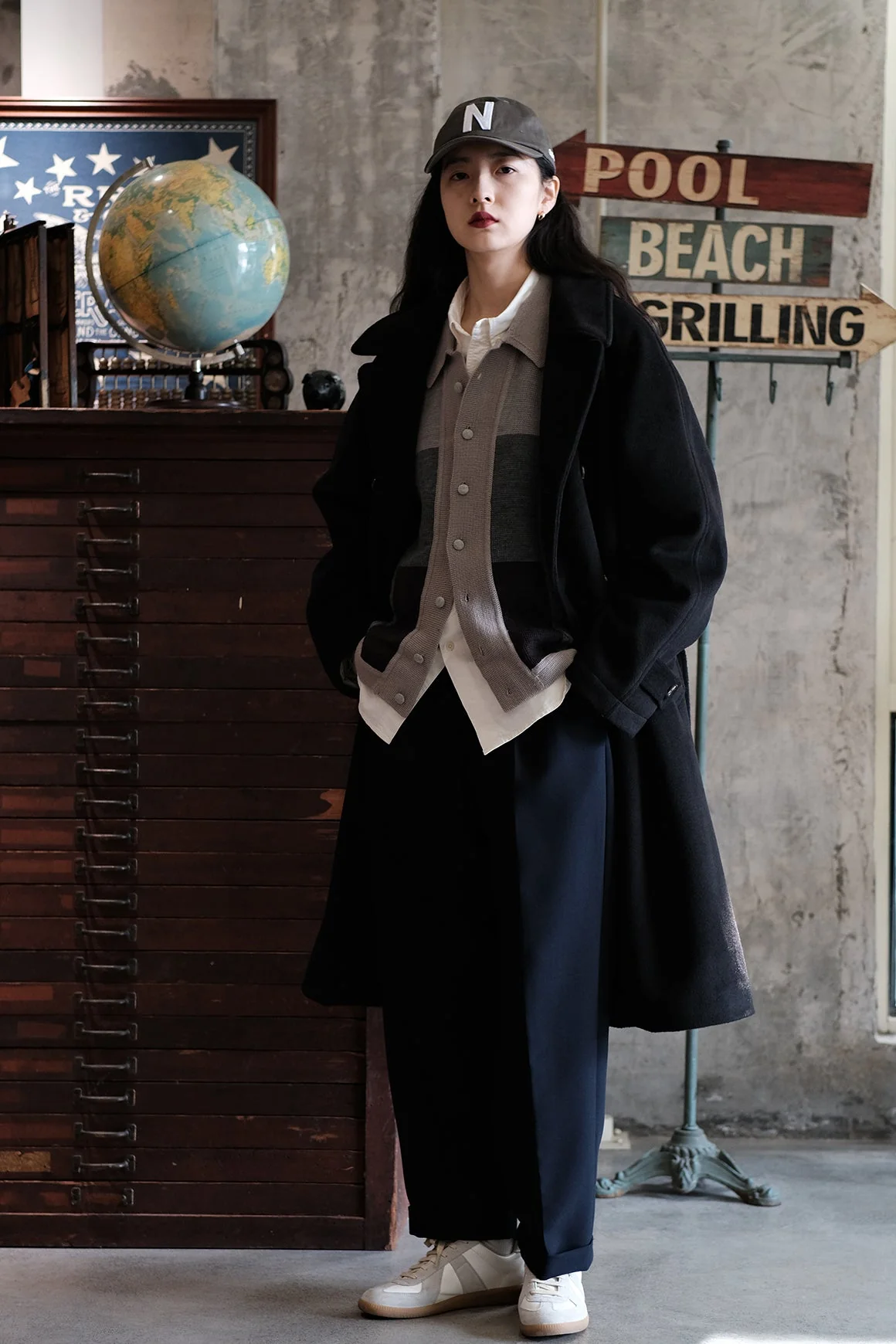 Double-Breasted Wool Trench Coat - Image 3