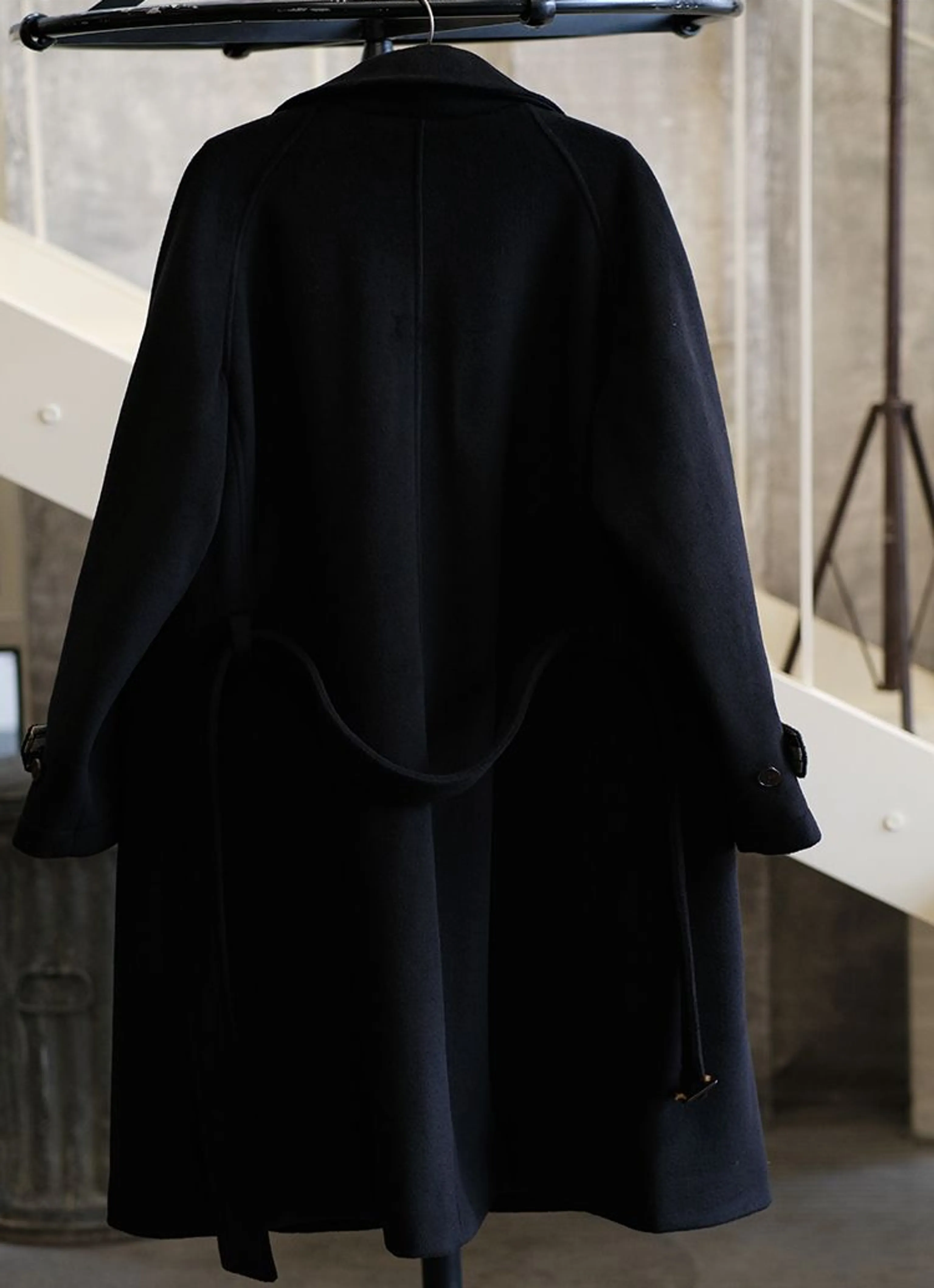 Double-Breasted Wool Trench Coat - Image 5