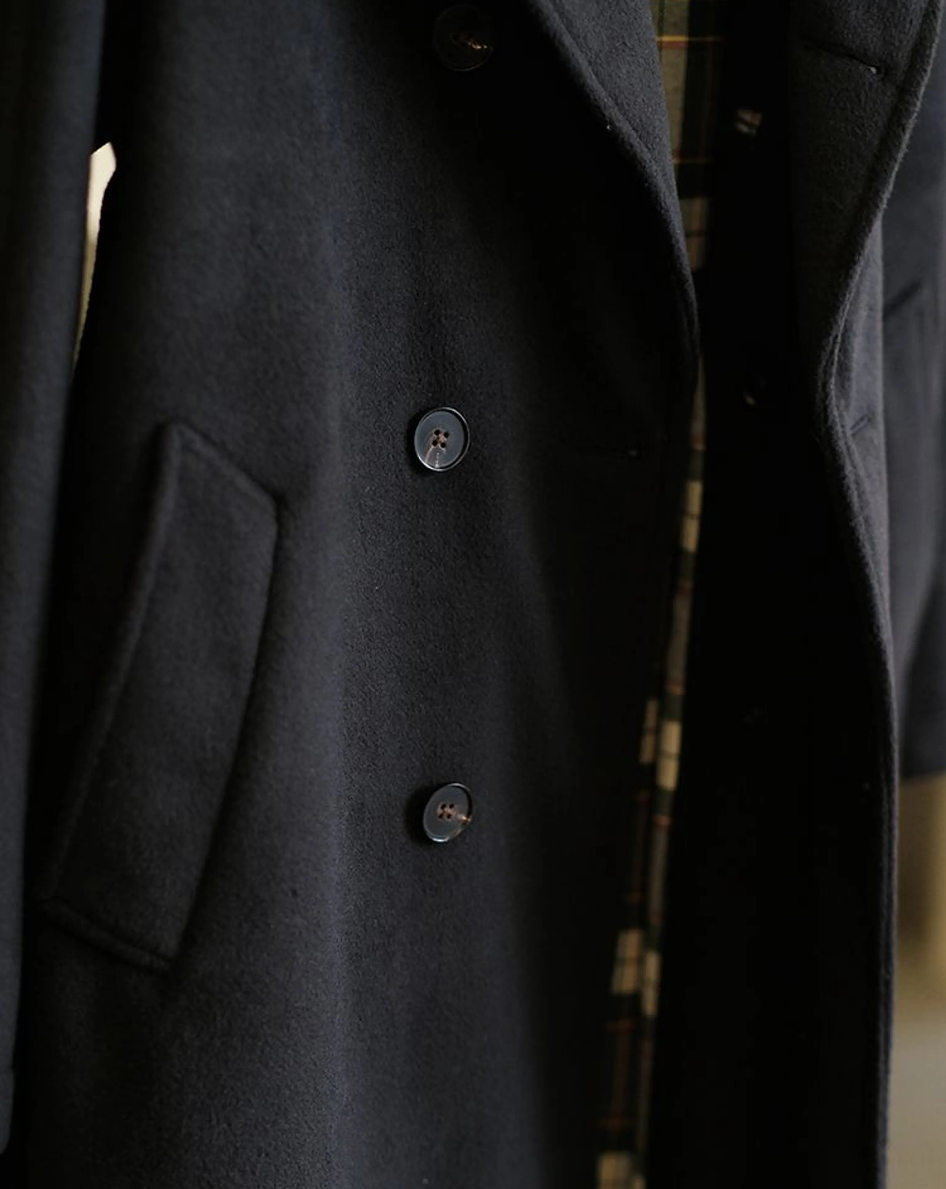 Double-Breasted Wool Trench Coat - Image 7