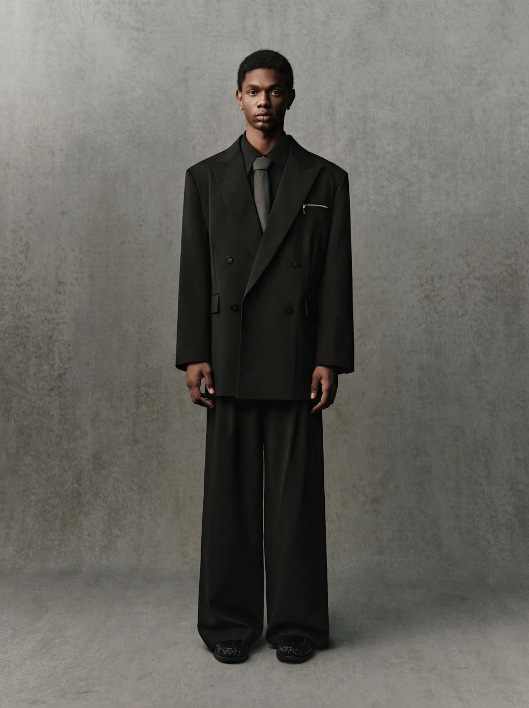 Double-Breasted Zip Blazer - Image 4