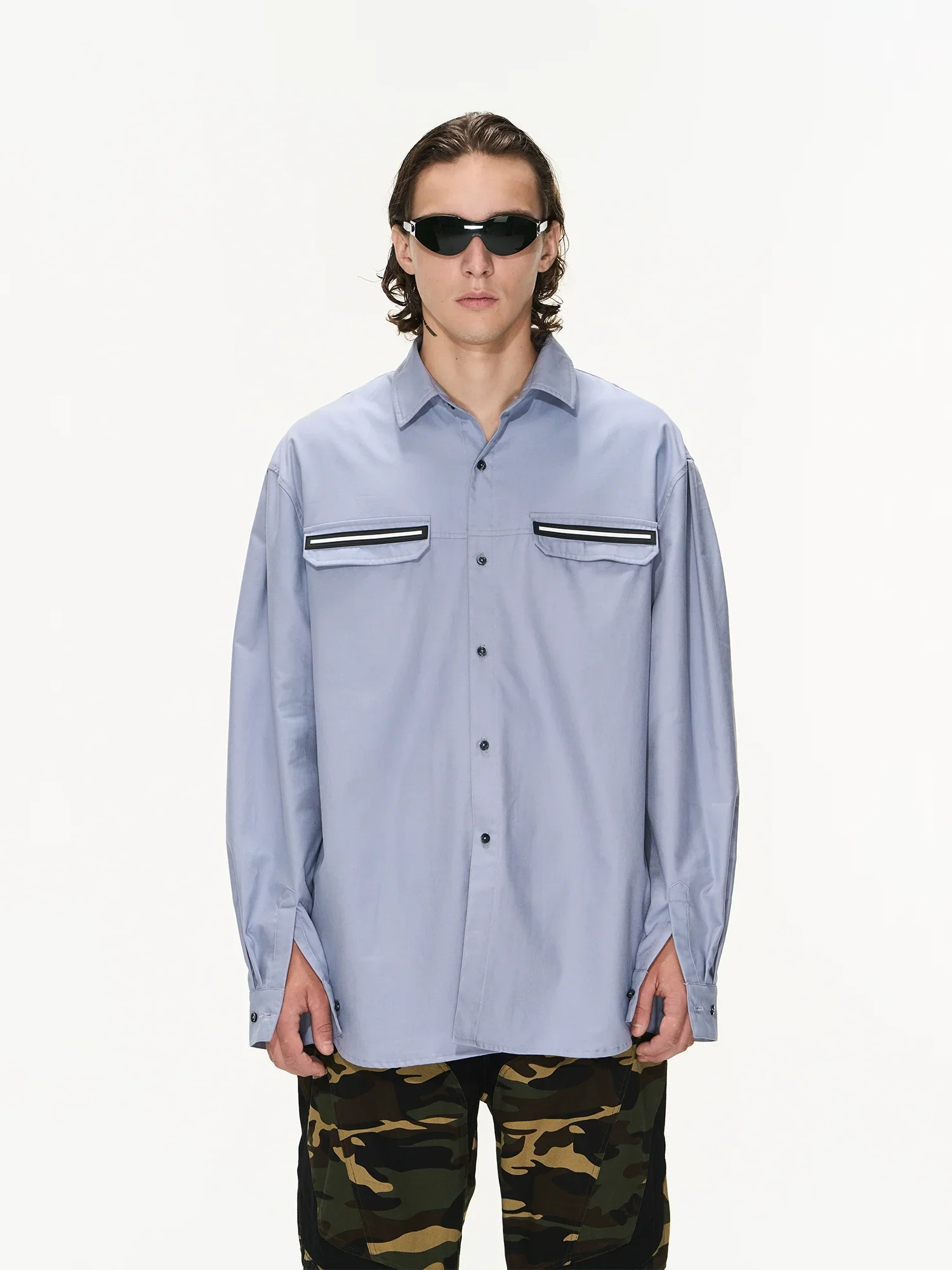 Double Collar Button-Down Shirt