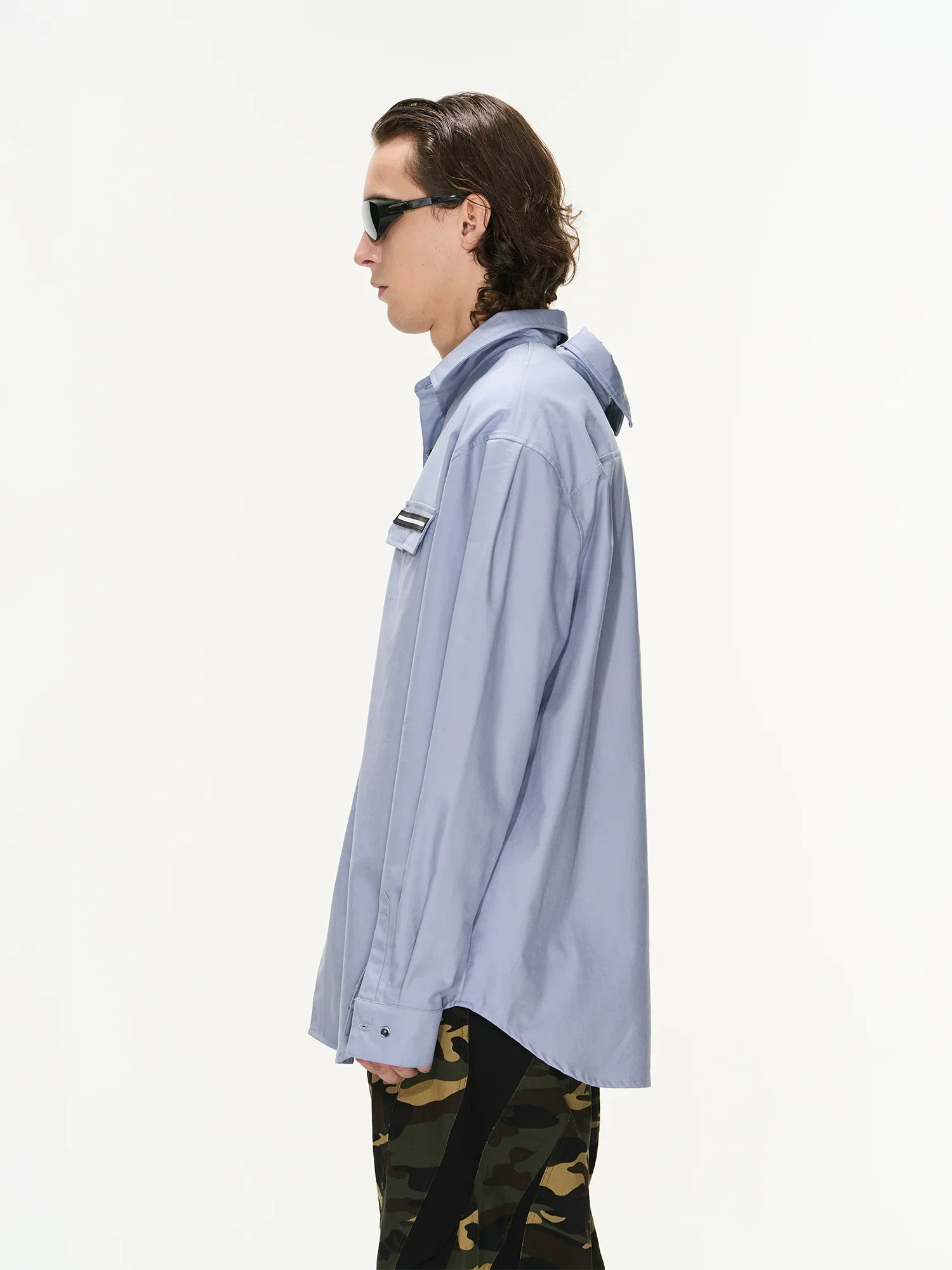 Double Collar Button-Down Shirt - Image 2