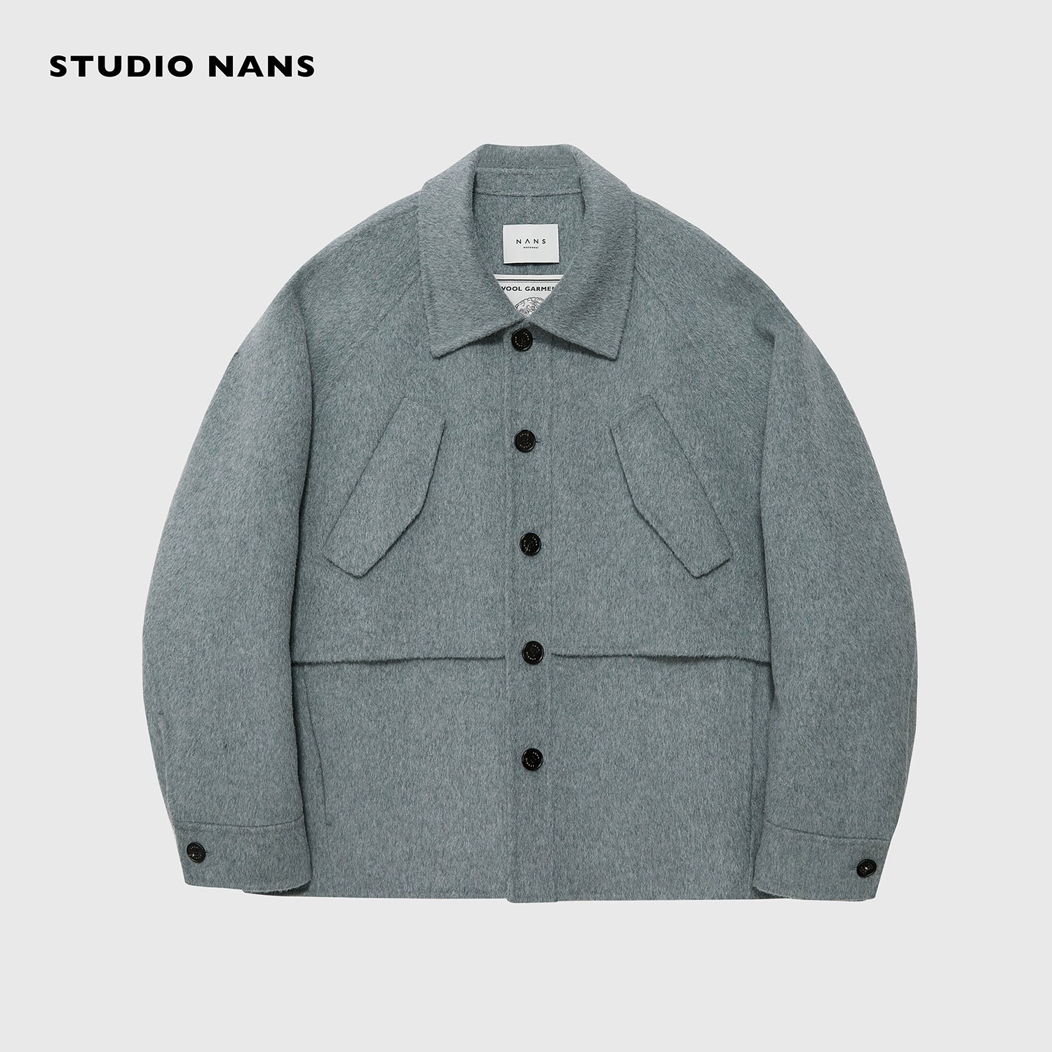 Double-Face Wool Raglan Utility Jacket - Image 5