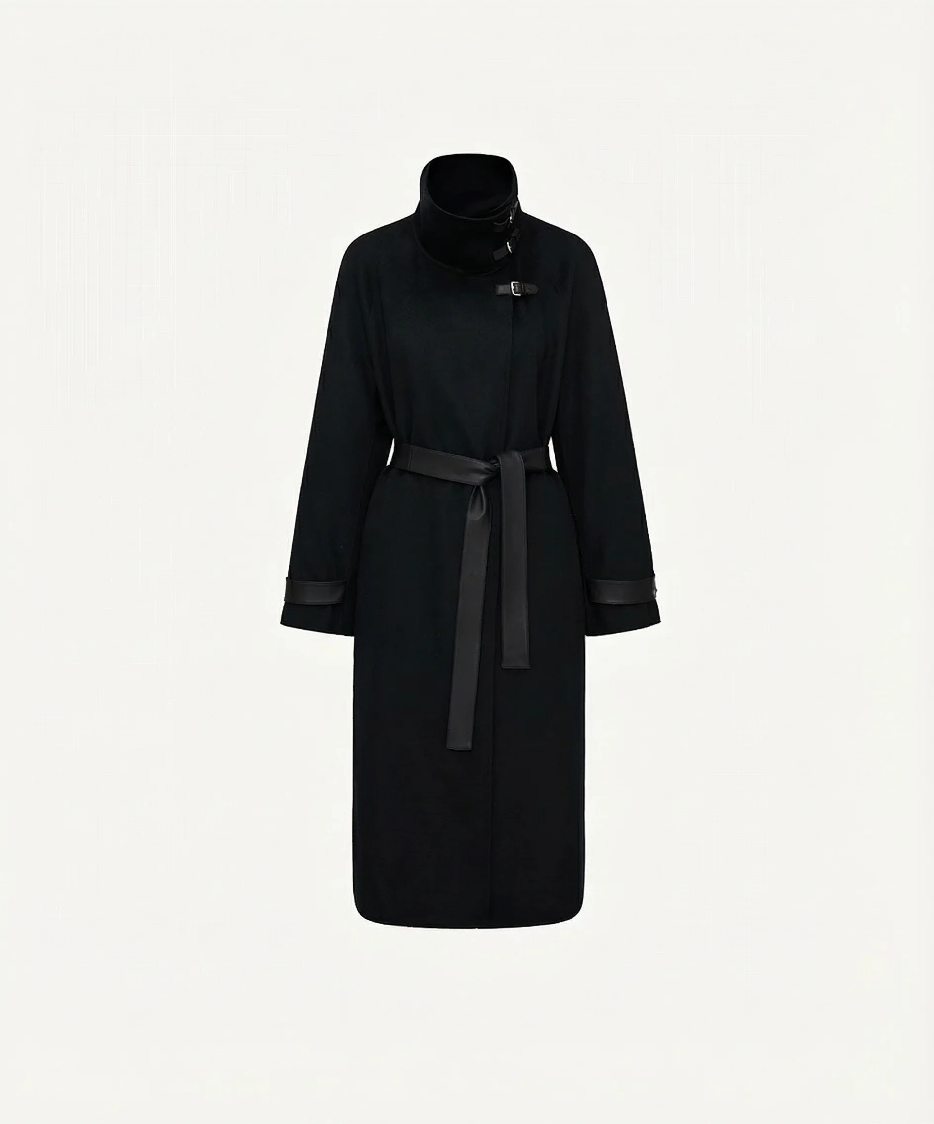 Double-Faced Cashmere Wool Belted Coat