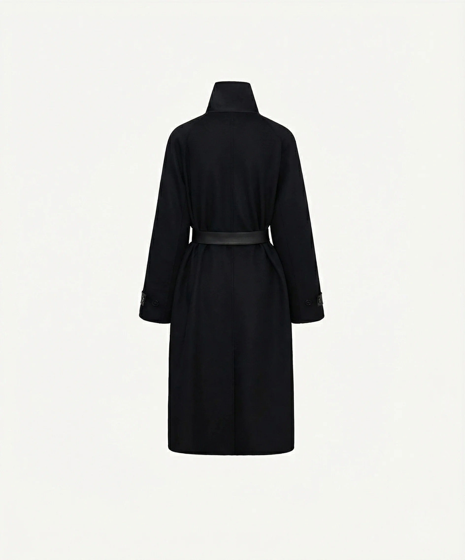Double-Faced Cashmere Wool Belted Coat - Image 3