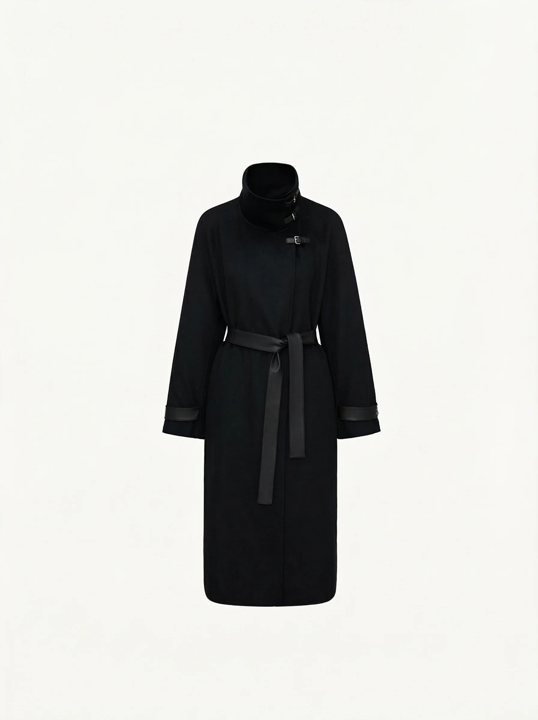 Double-Faced Cashmere Wool Belted Coat - Image 5