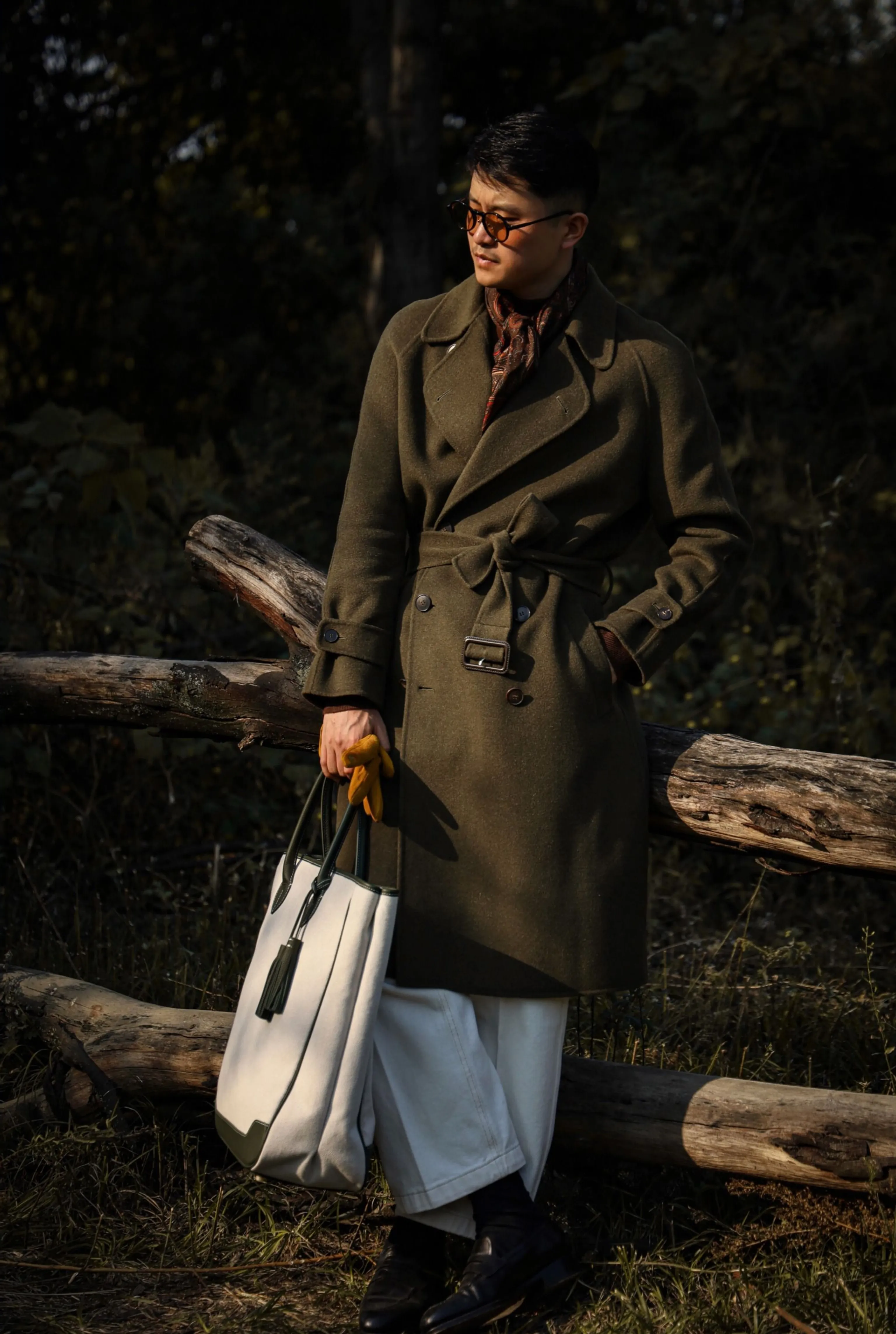 Double-Faced Merino Overcoat — Cedar Green