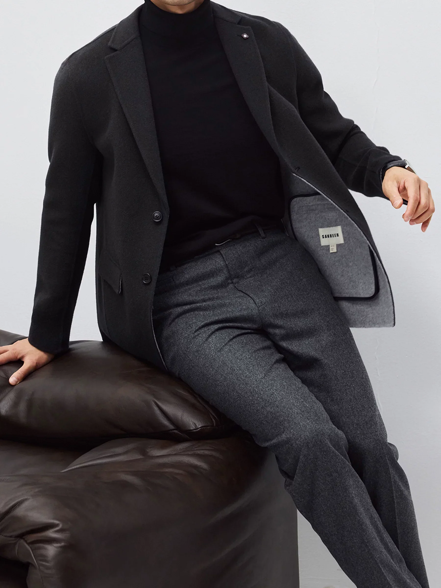 Double-Faced Wool Blazer - Image 2
