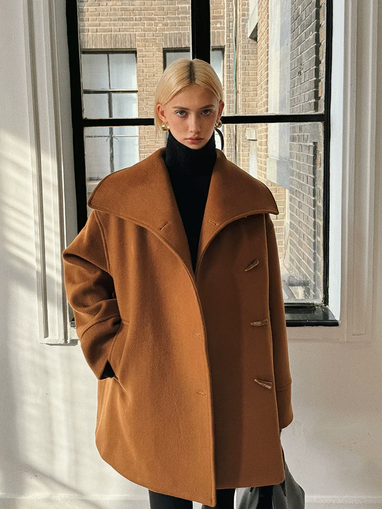 Double-Faced Wool-Cashmere Toggle Coat