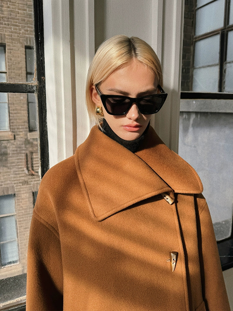 Double-Faced Wool-Cashmere Toggle Coat - Image 3