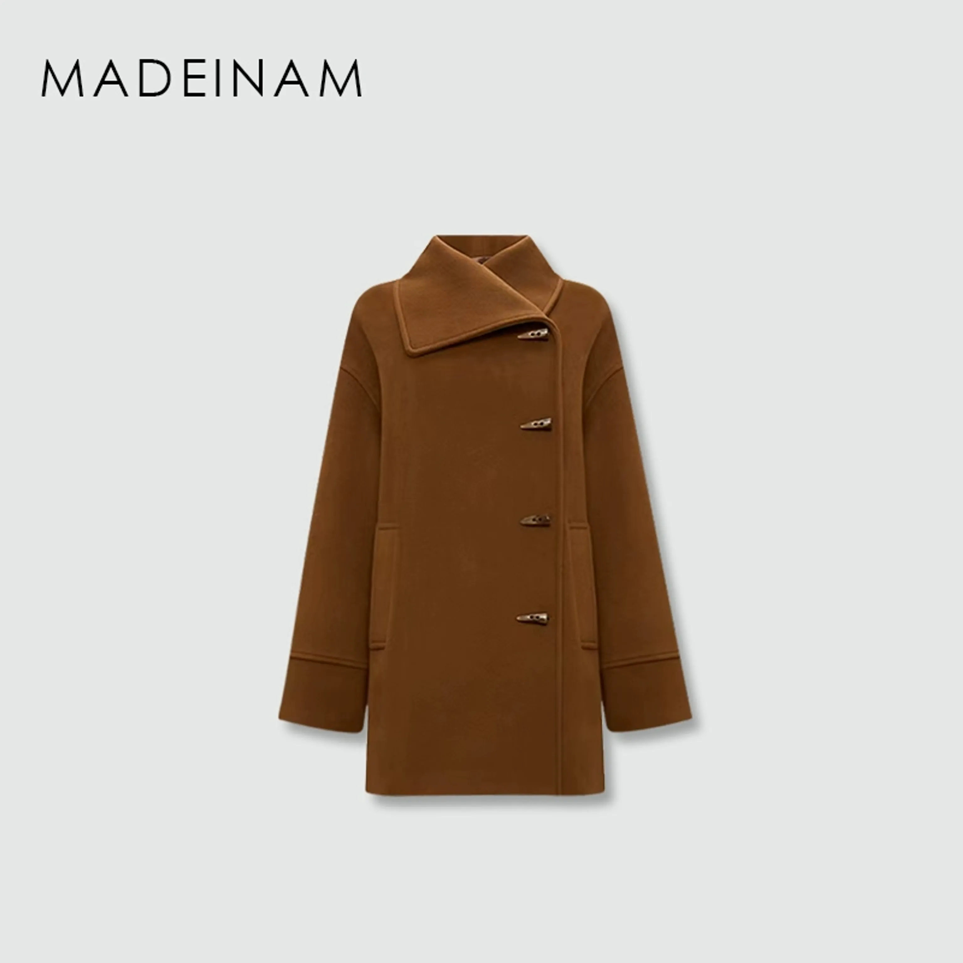 Double-Faced Wool-Cashmere Toggle Coat - Image 6