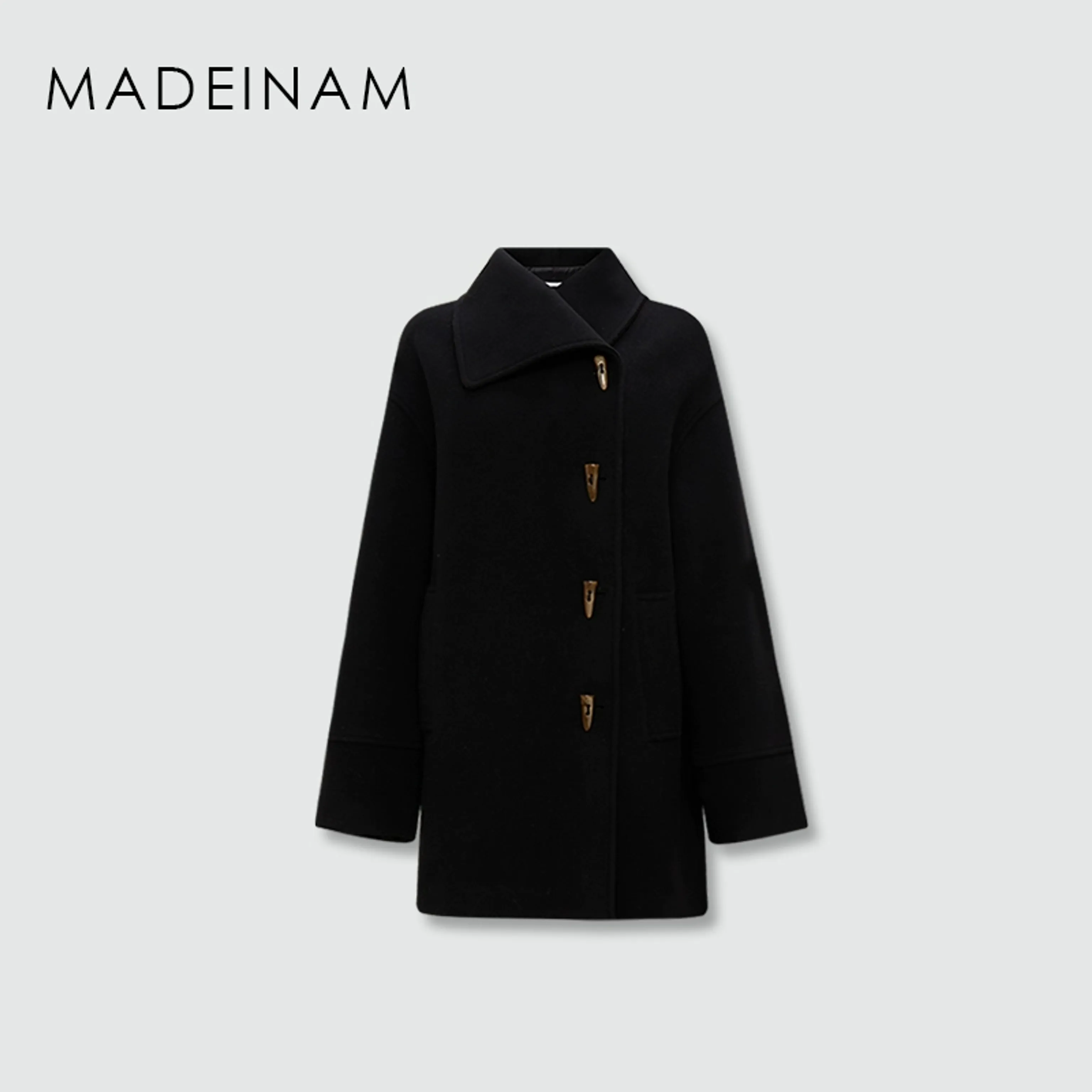 Double-Faced Wool-Cashmere Toggle Coat - Image 7