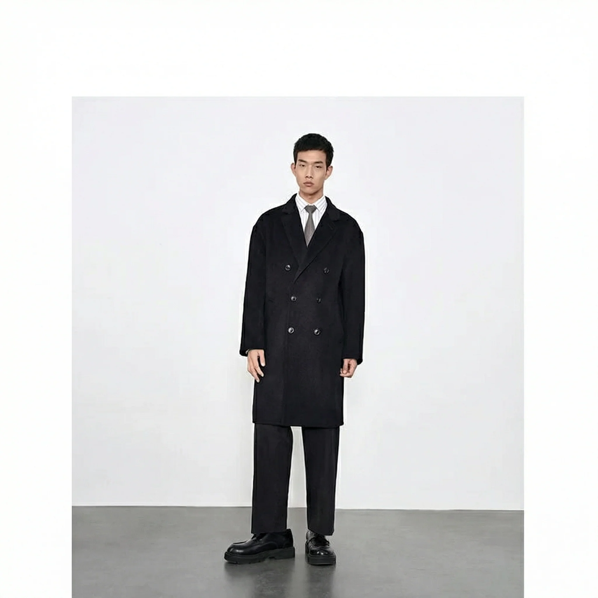 Double-Faced Wool Double-Breasted Overcoat - Image 5