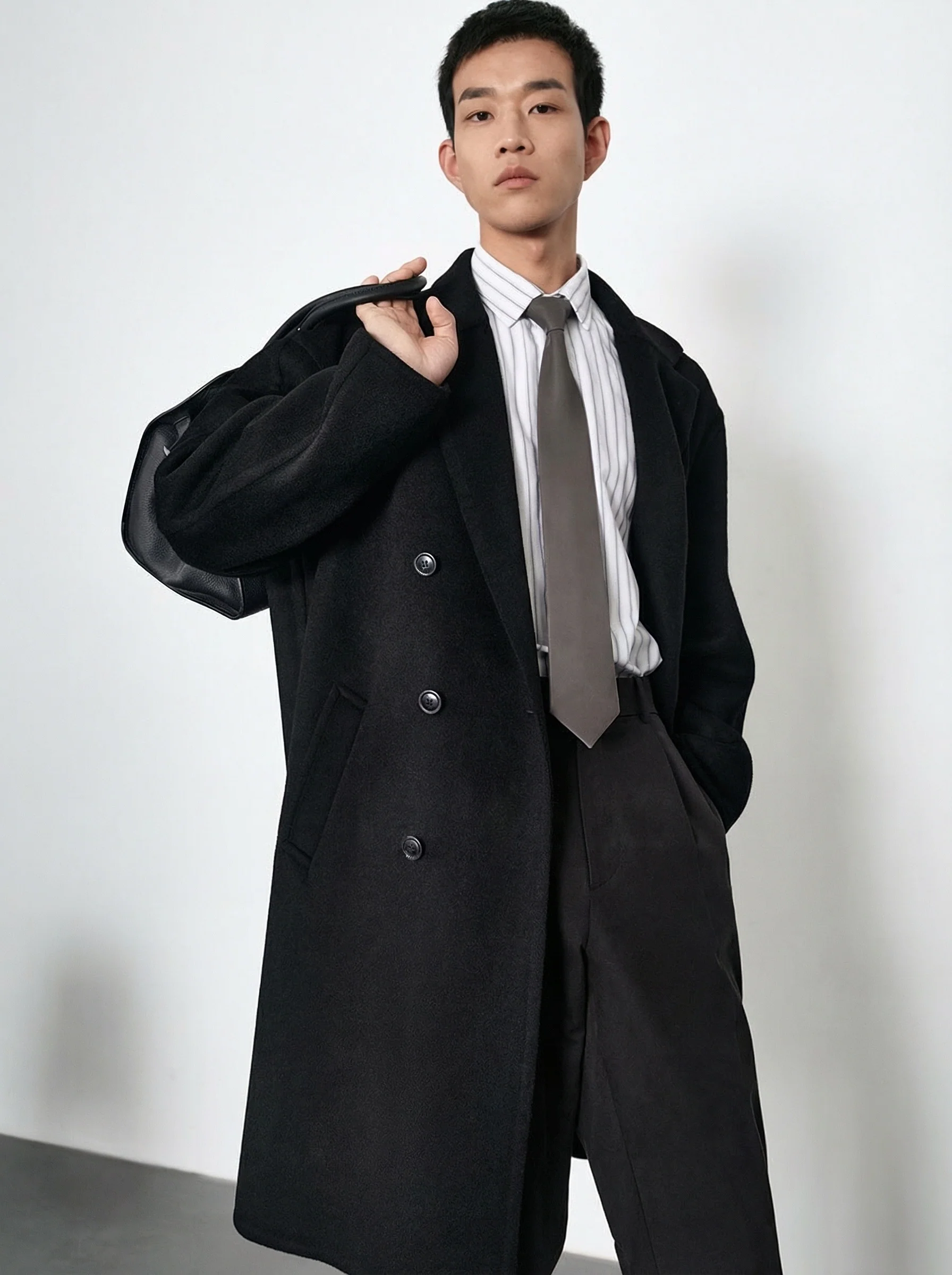 Double-Faced Wool Double-Breasted Overcoat - Image 6
