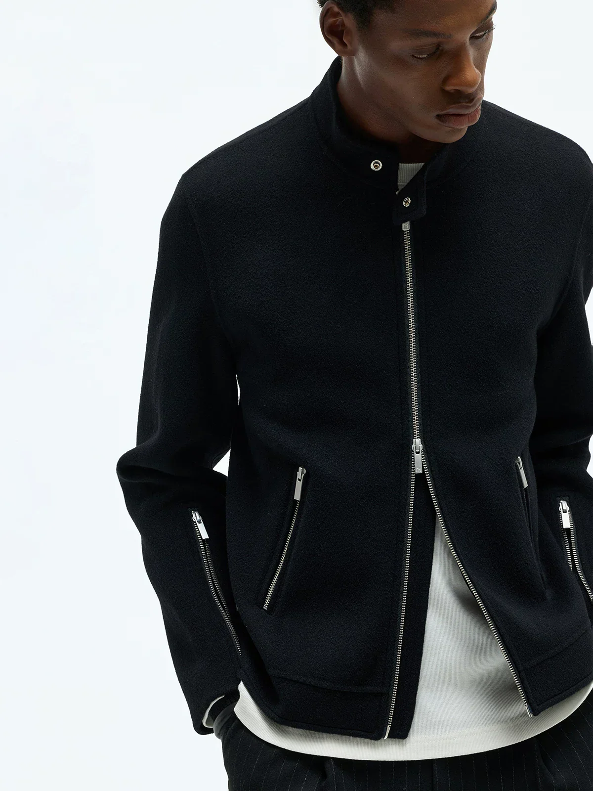 Double-Faced Wool Harrington Jacket - Image 2