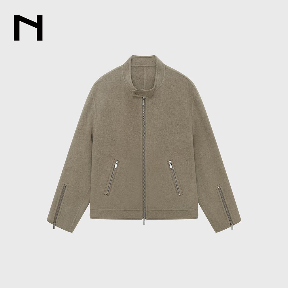 Double-Faced Wool Harrington Jacket - Image 6