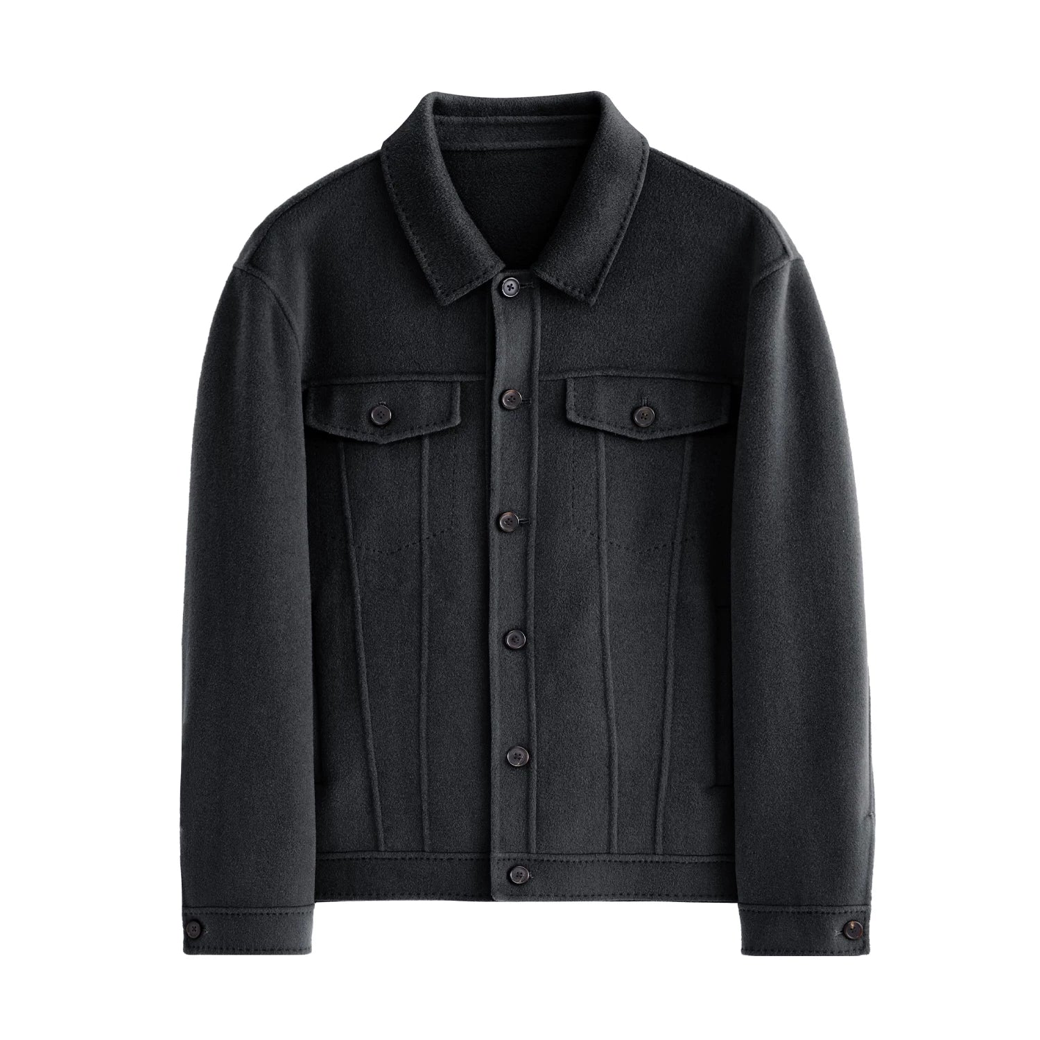 Double-Faced Wool Trucker Jacket - Image 6