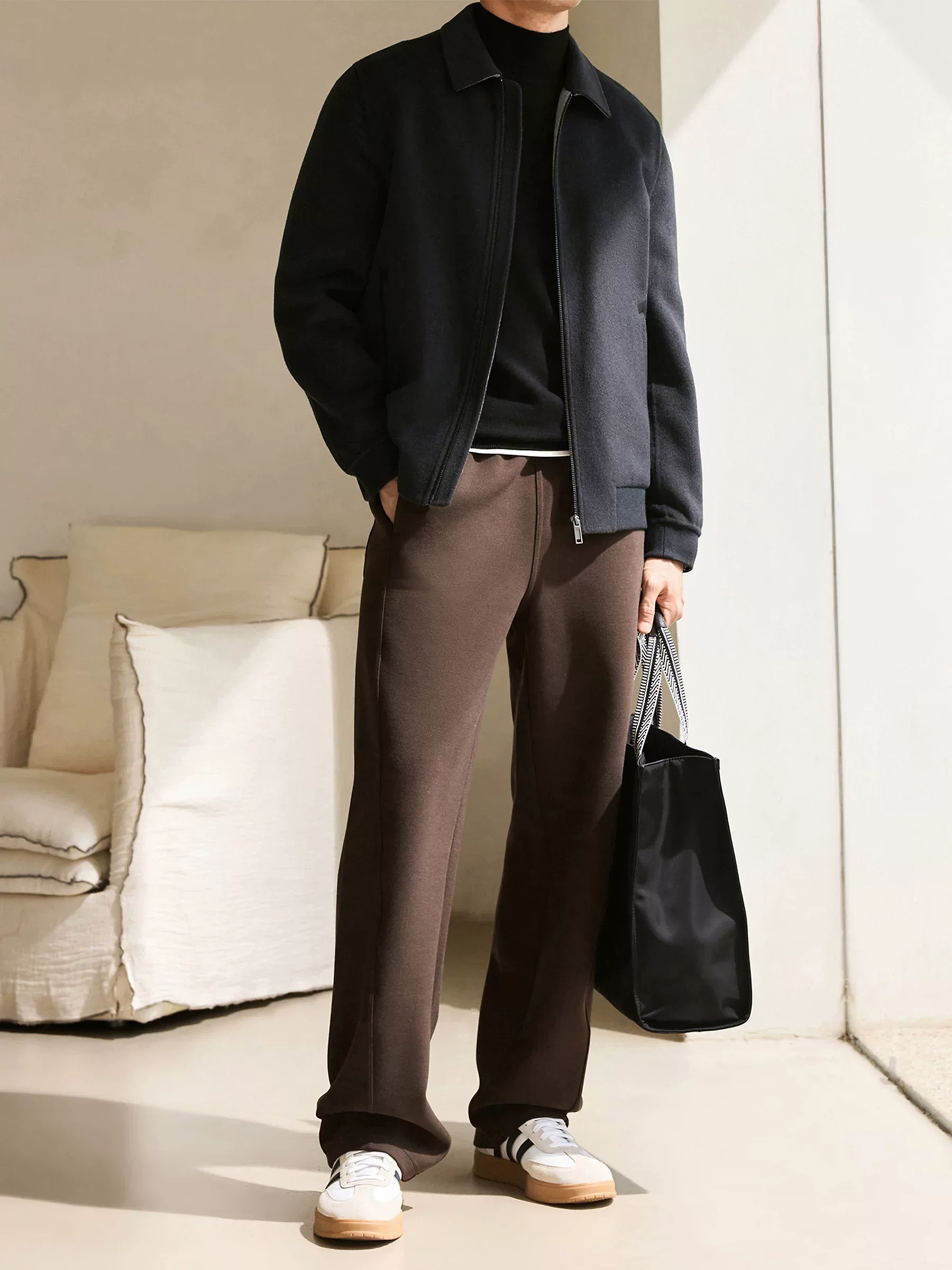 Double-Faced Wool Zip Jacket - Image 2