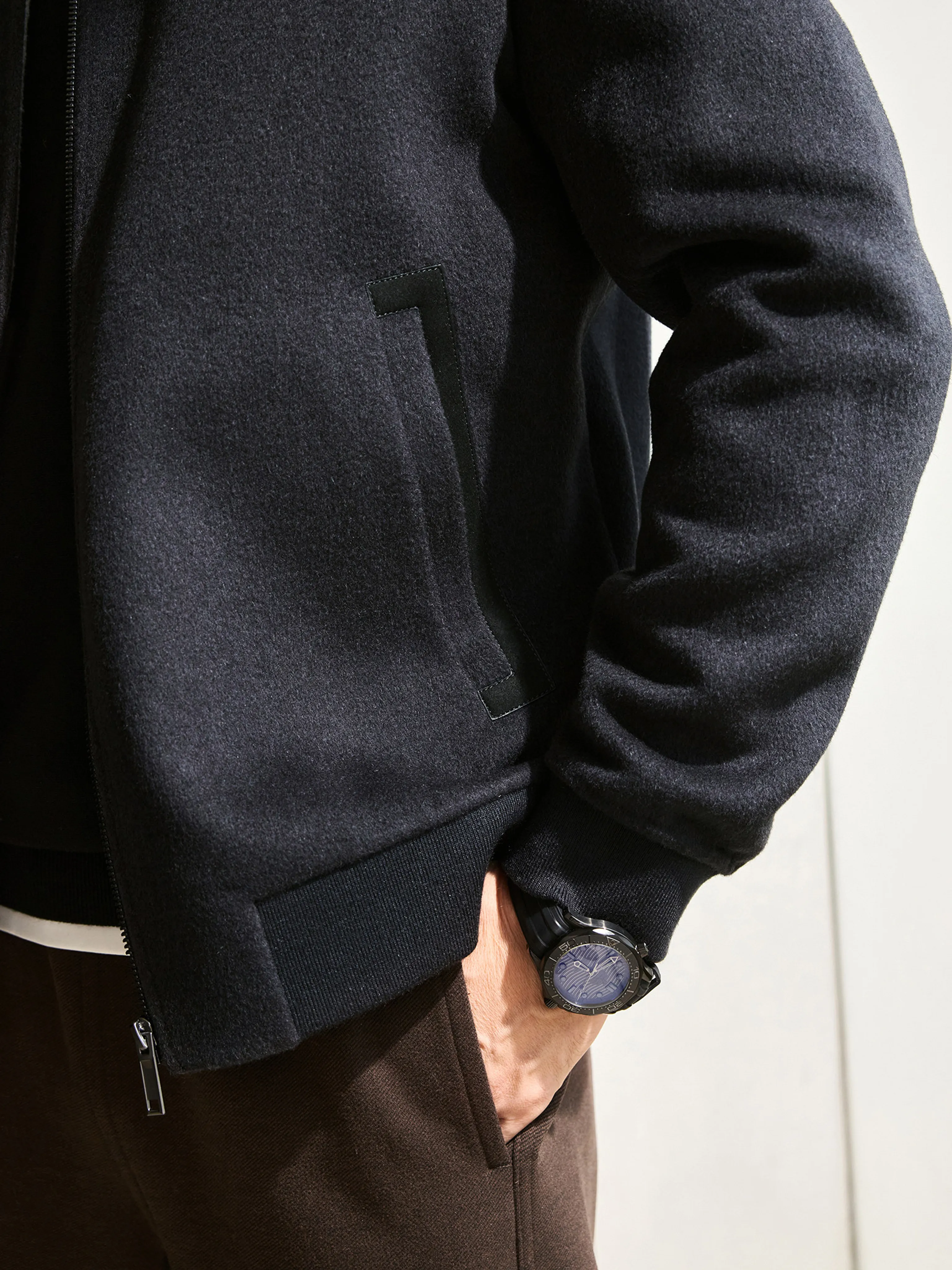 Double-Faced Wool Zip Jacket - Image 5
