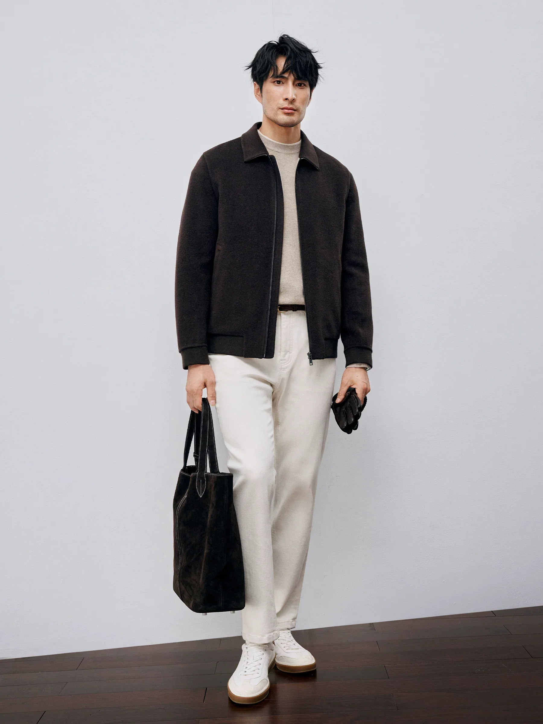 Double-Faced Wool Zip Jacket - Image 2