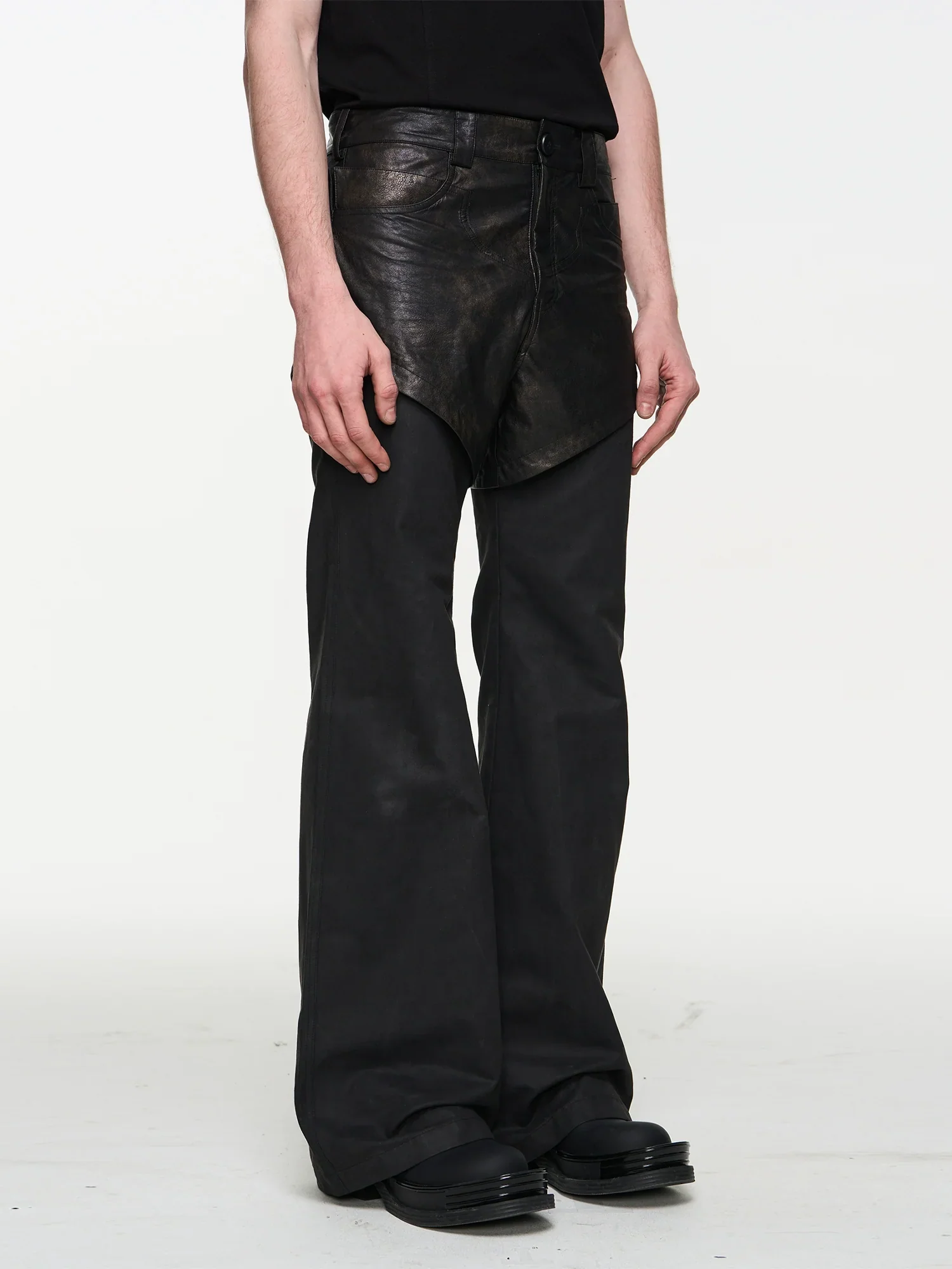 Double-Layer Flared Trousers - Image 3